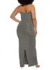 Plus Size Daisy Solid Tube Maxi Dress sold by Rainbow