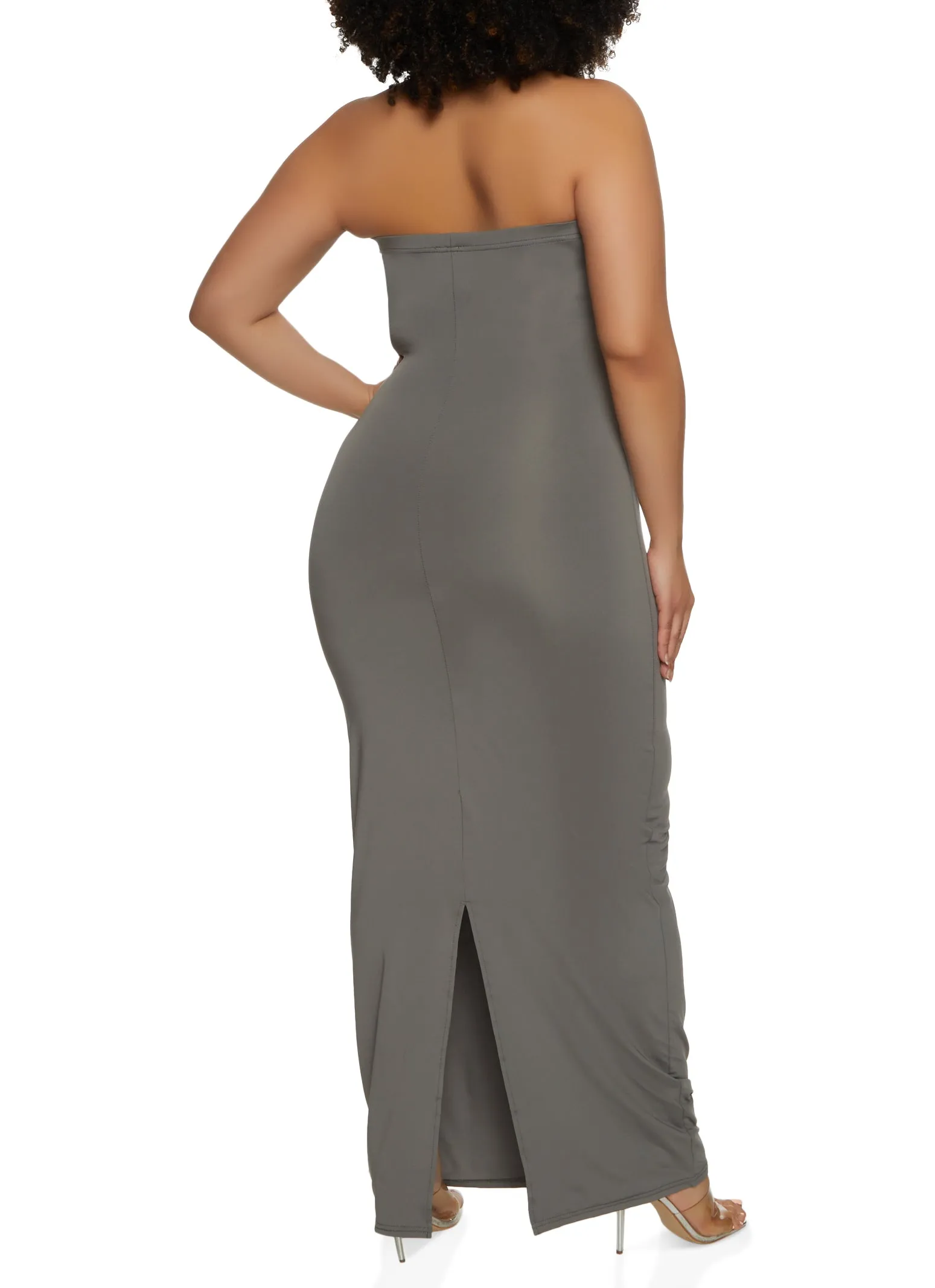 Plus Size Daisy Solid Tube Maxi Dress sold by Rainbow product image thumbnail 3