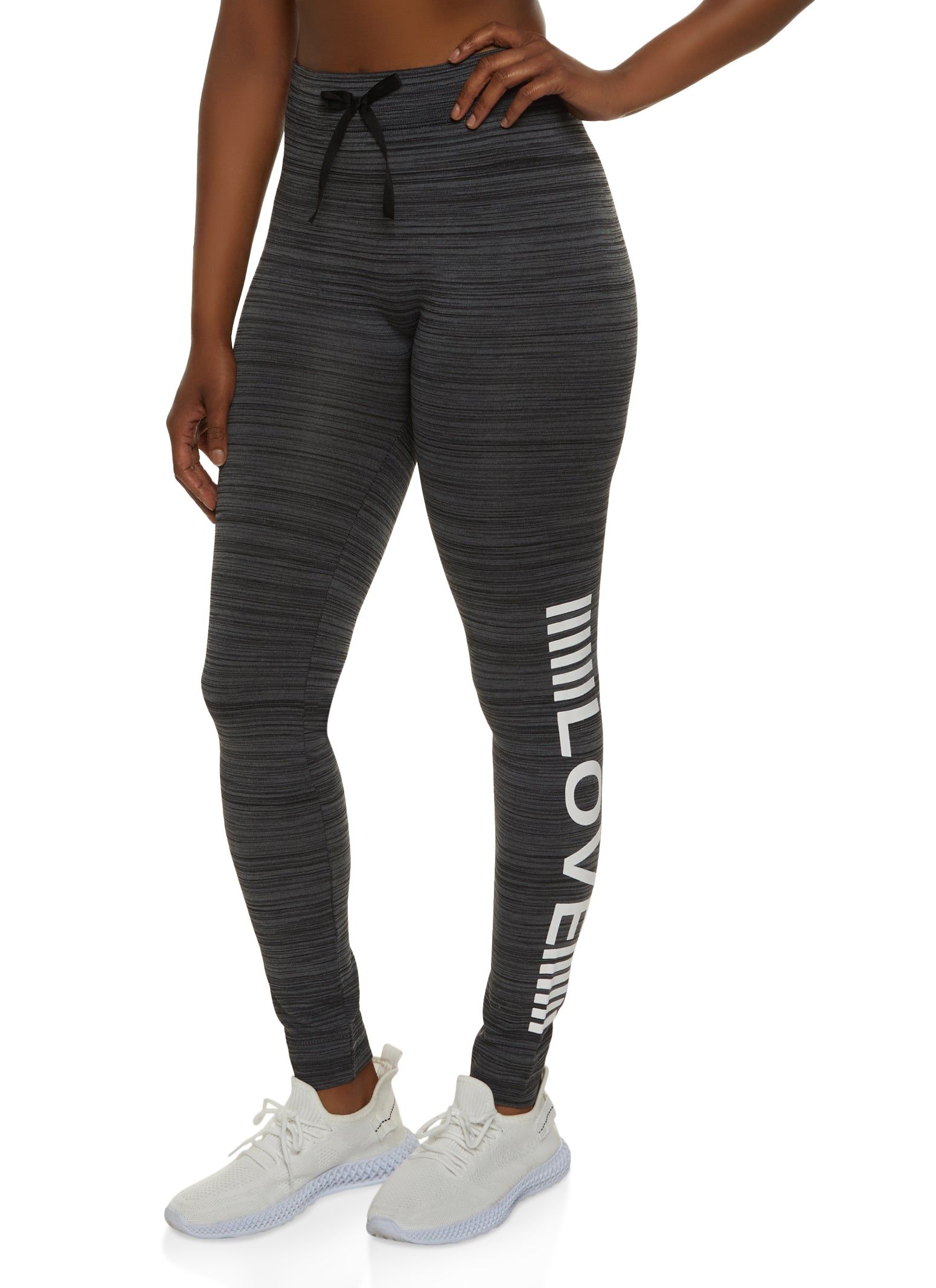 Love Side Graphic Drawstring Detail Leggings sold by Rainbow product image thumbnail 2