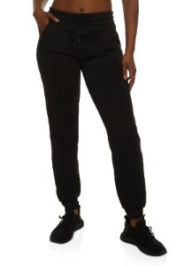 Fleece High Waist Drawstring Joggers sold by Rainbow