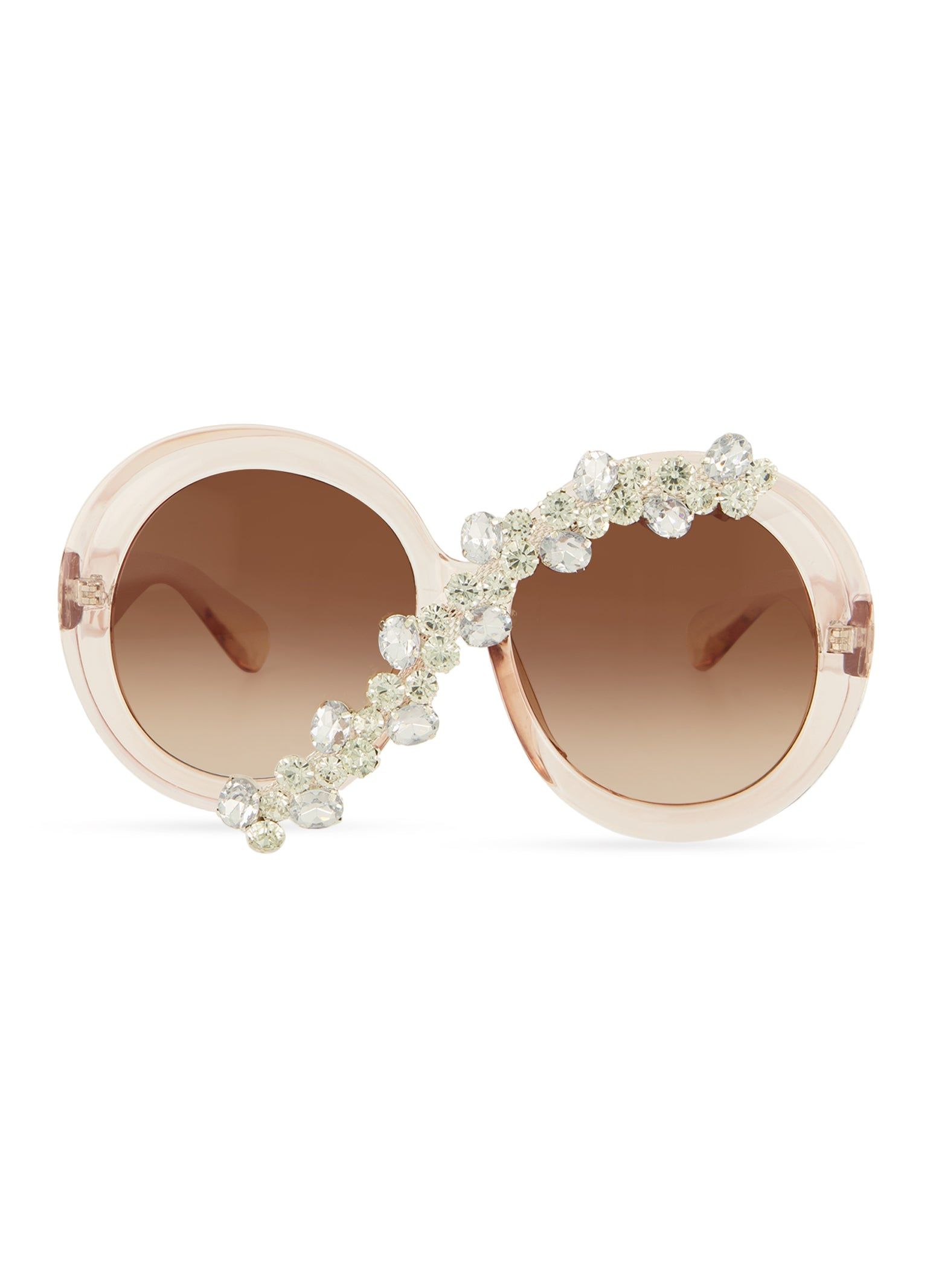 Rhinestone Embellished Round Sunglasses sold by Rainbow