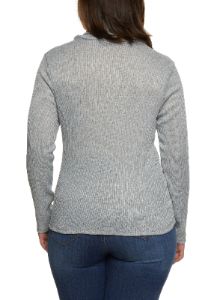 Plus Size Ribbed Turtleneck Top sold by Rainbow