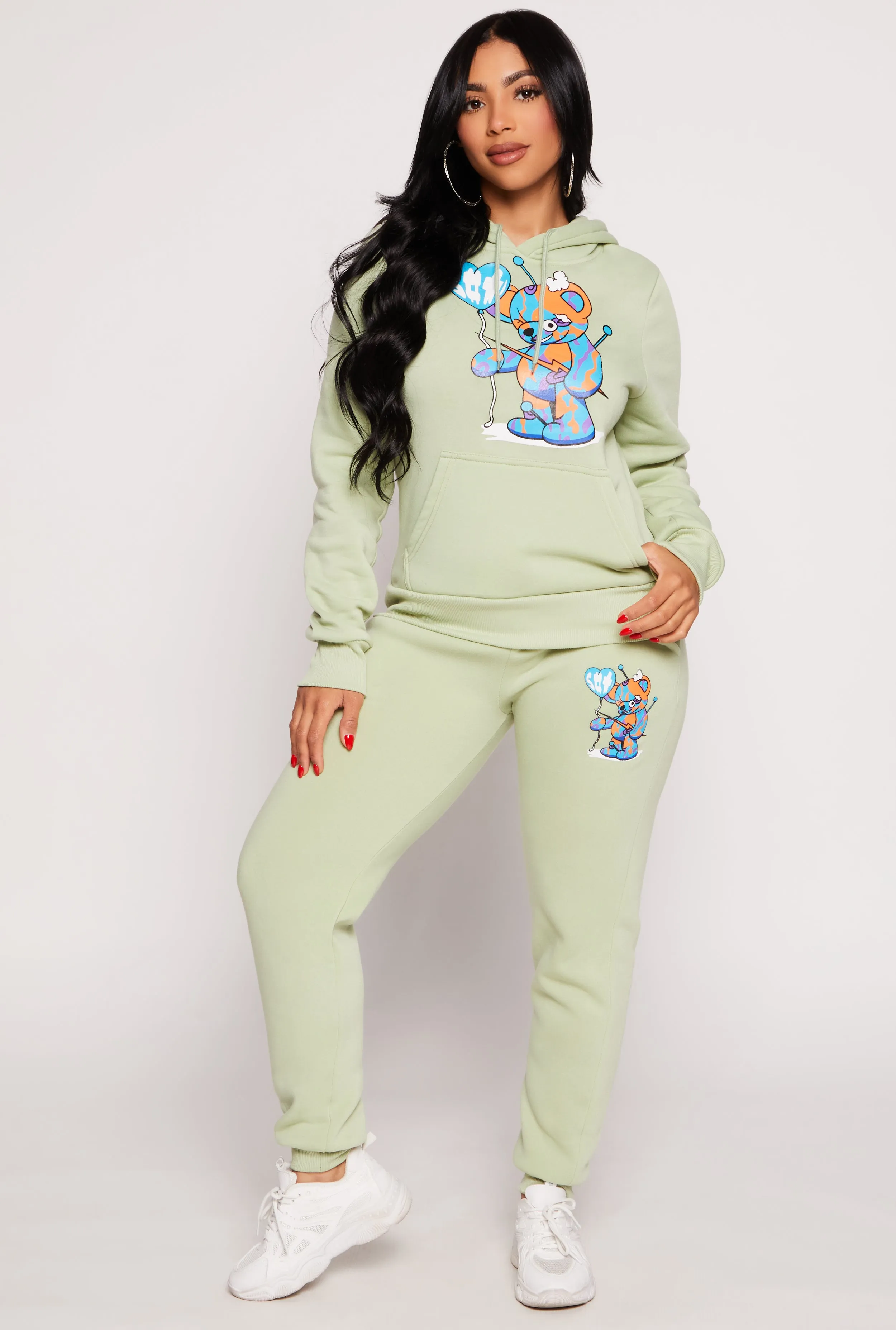 Fleece Bear Graphic Pullover Hoodie sold by Rainbow product image thumbnail 2