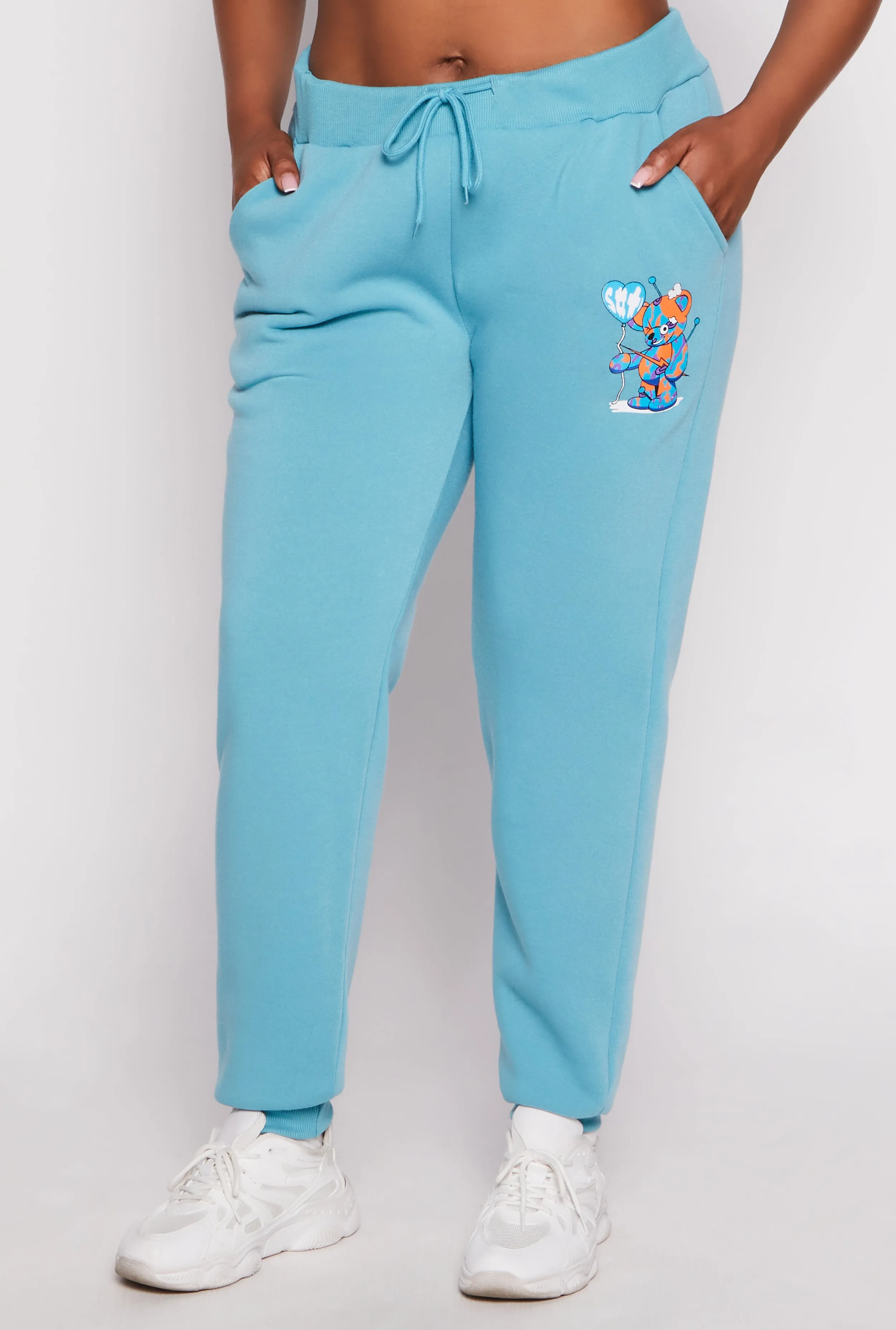 Plus Size Bear Graphic Drawstring Joggers sold by Rainbow product image thumbnail 2