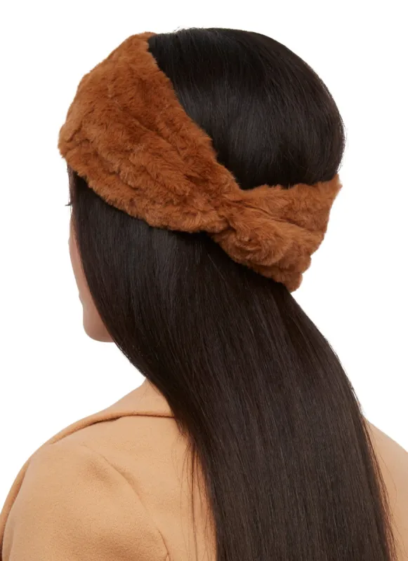 Faux Fur Head Wrap sold by Rainbow