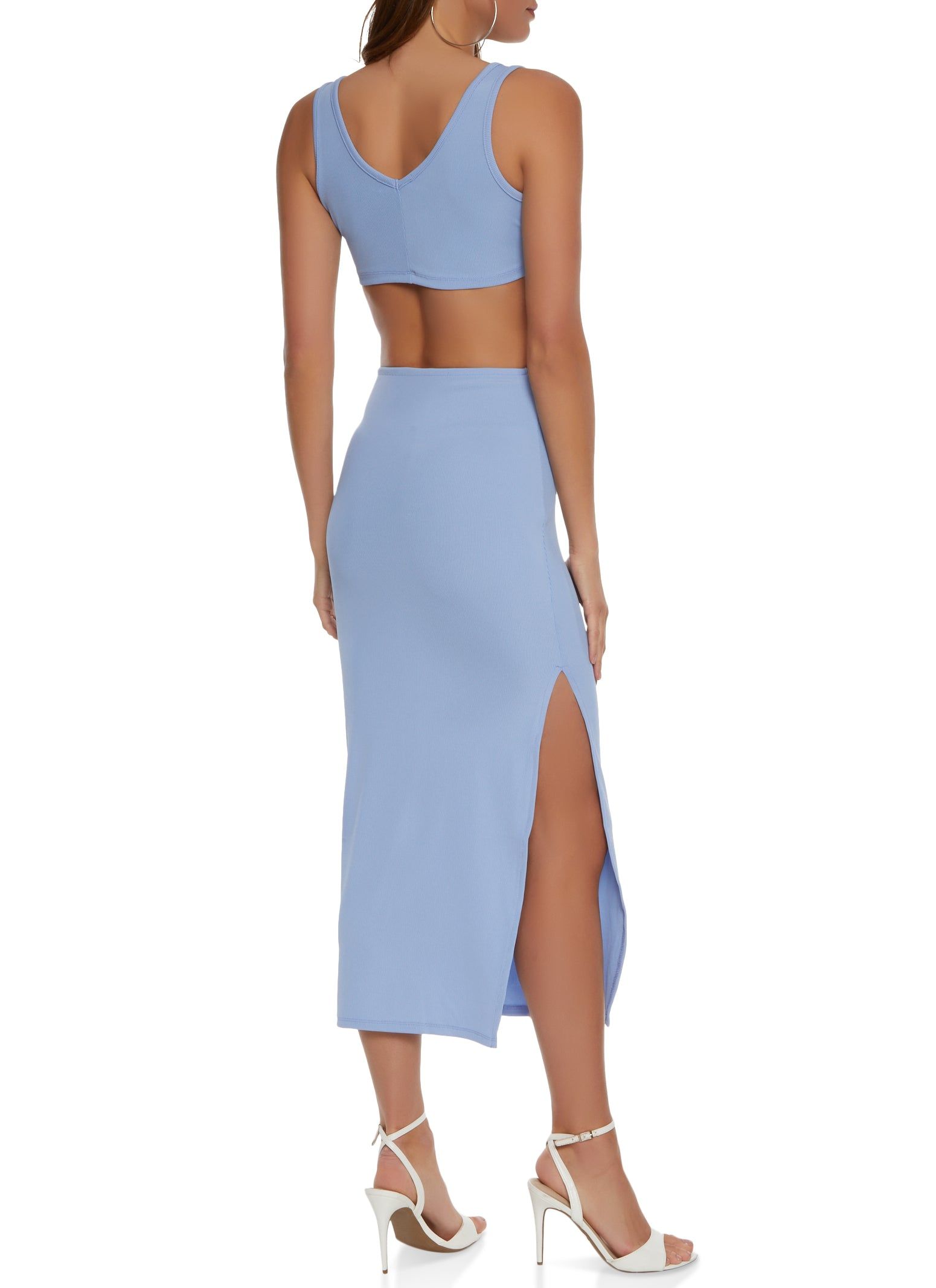 Compression Rib Cut Out Maxi Dress sold by Rainbow product image thumbnail 3