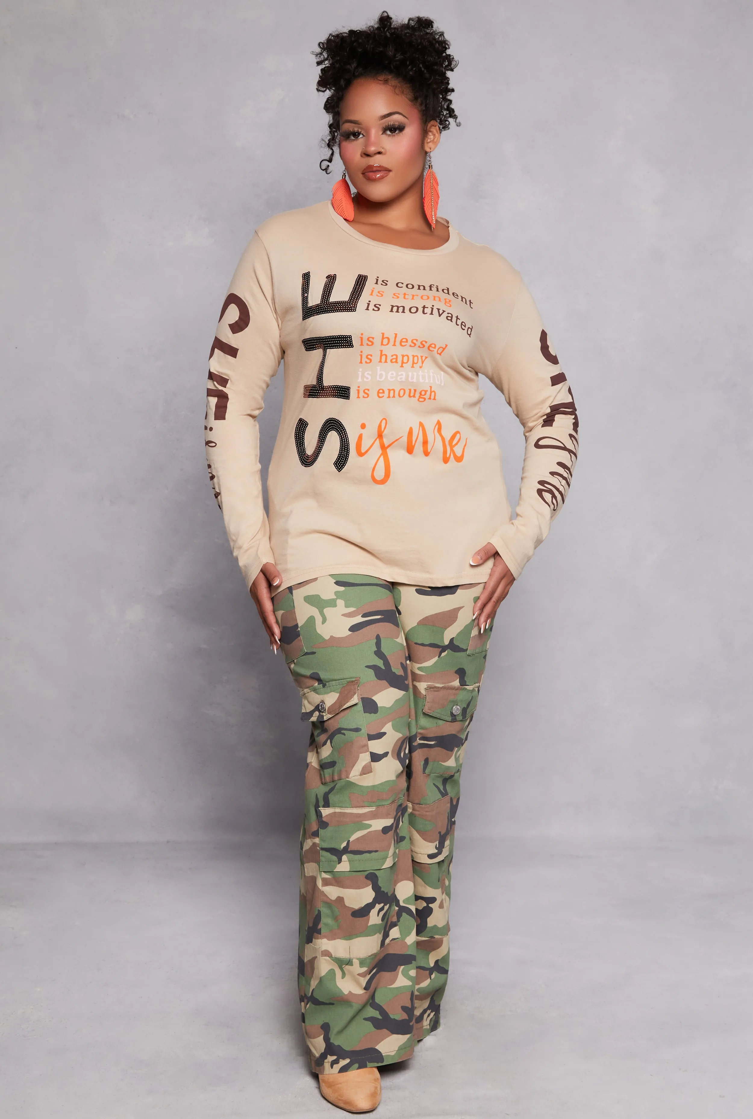 Plus Size She Is Sequin Graphic Tee sold by Rainbow product image thumbnail 2