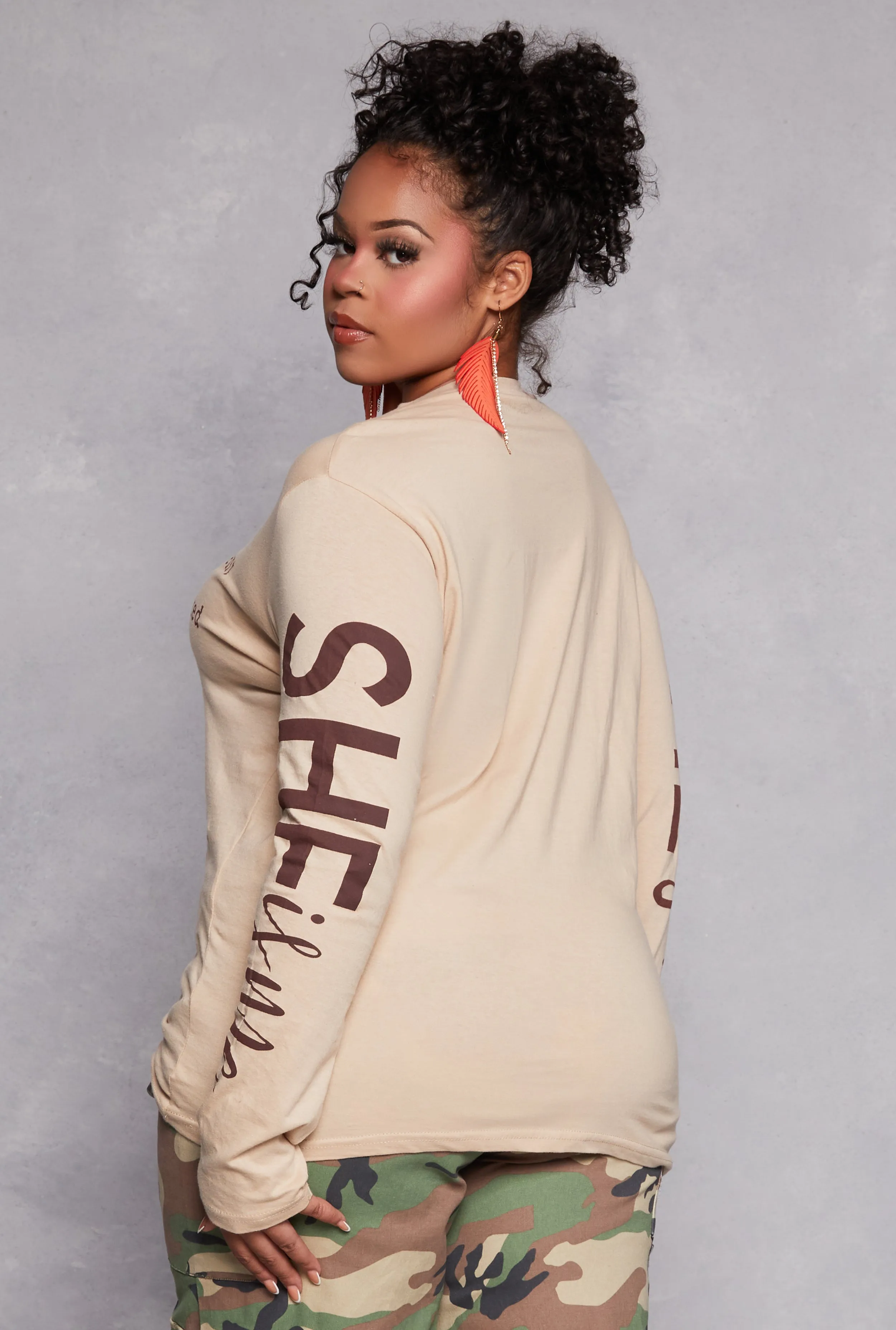 Plus Size She Is Sequin Graphic Tee sold by Rainbow product image thumbnail 3