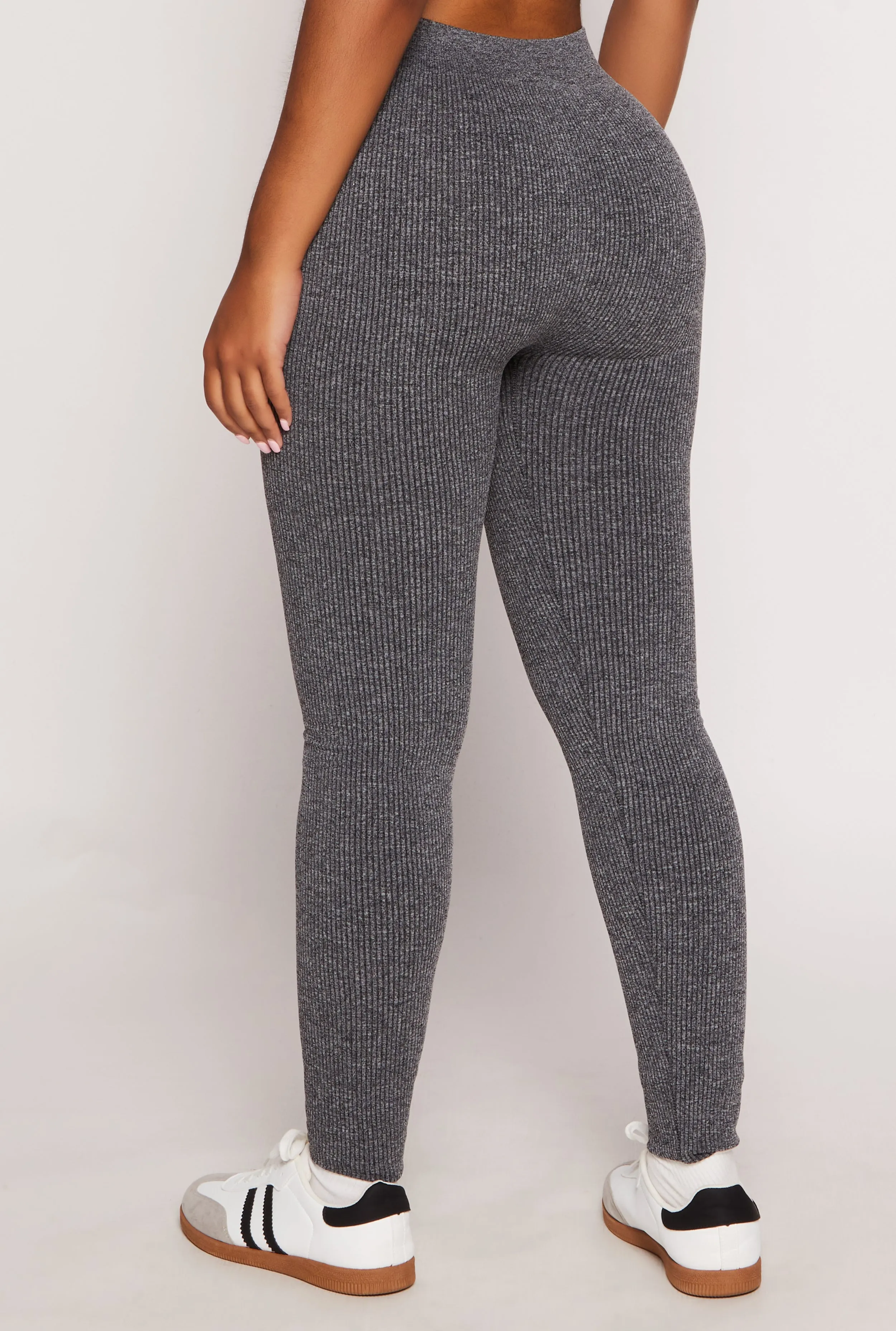 Seamless Ribbed High Waist Leggings sold by Rainbow product image thumbnail 3