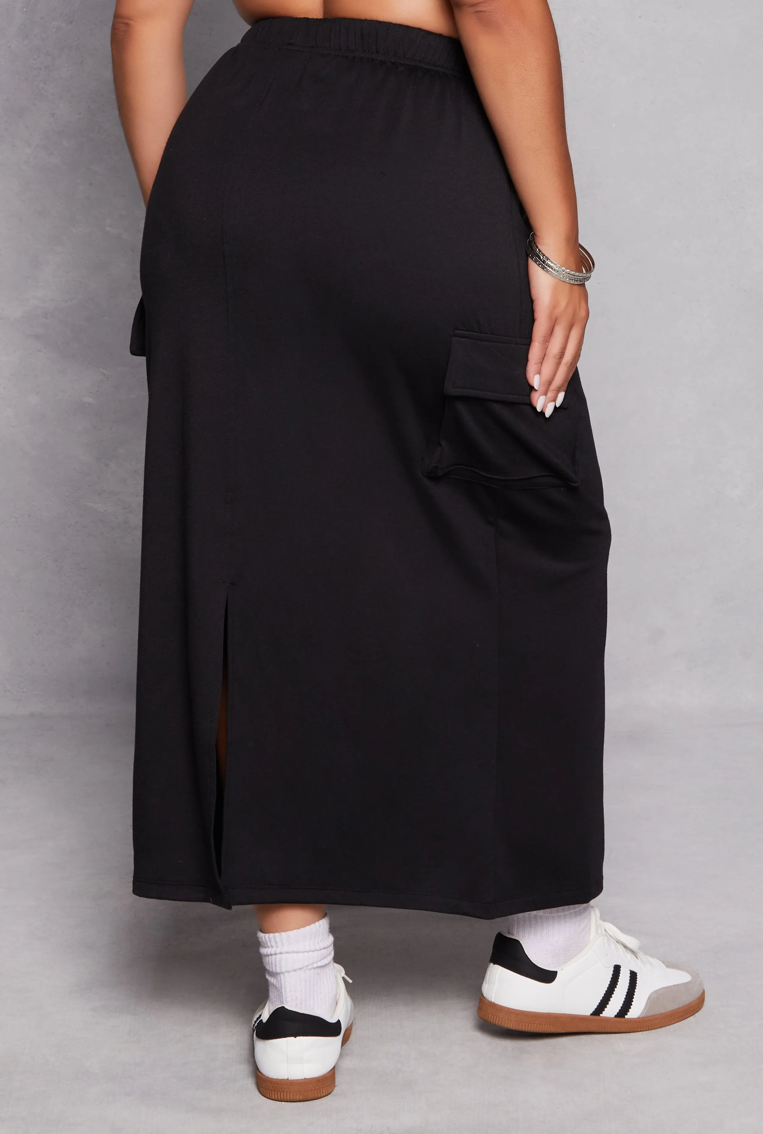 Plus Size Almost Famous Cargo Maxi Skirt sold by Rainbow product image thumbnail 3