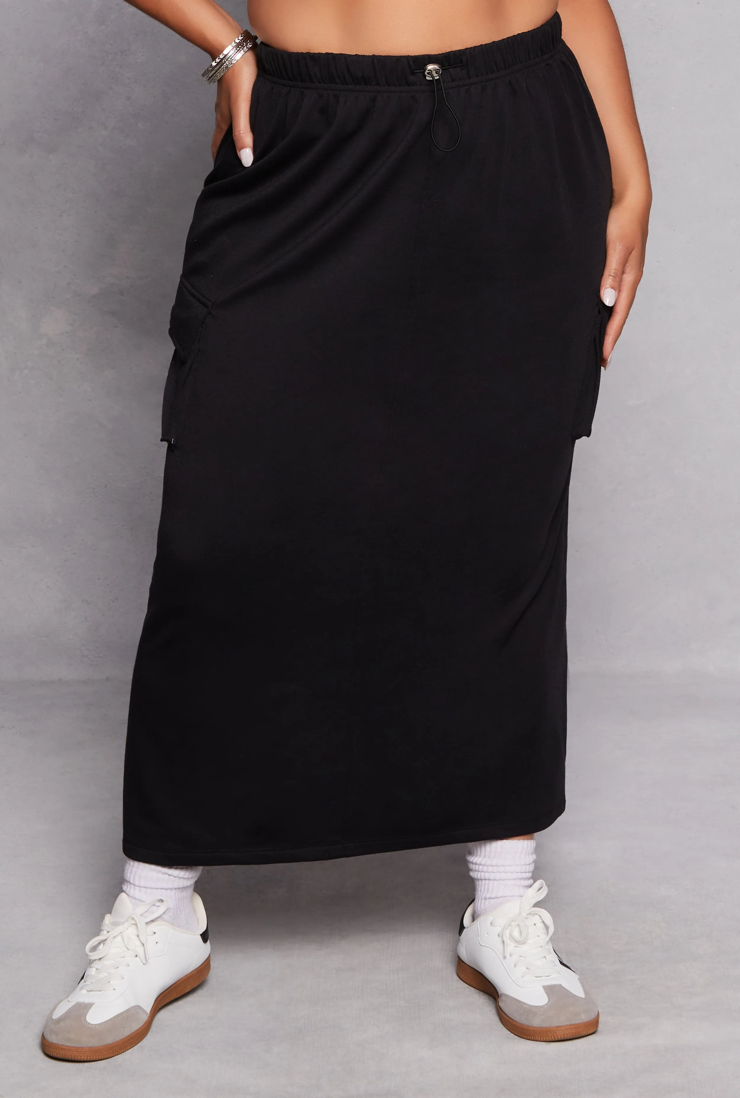 Plus Size Almost Famous Cargo Maxi Skirt sold by Rainbow product image thumbnail 2