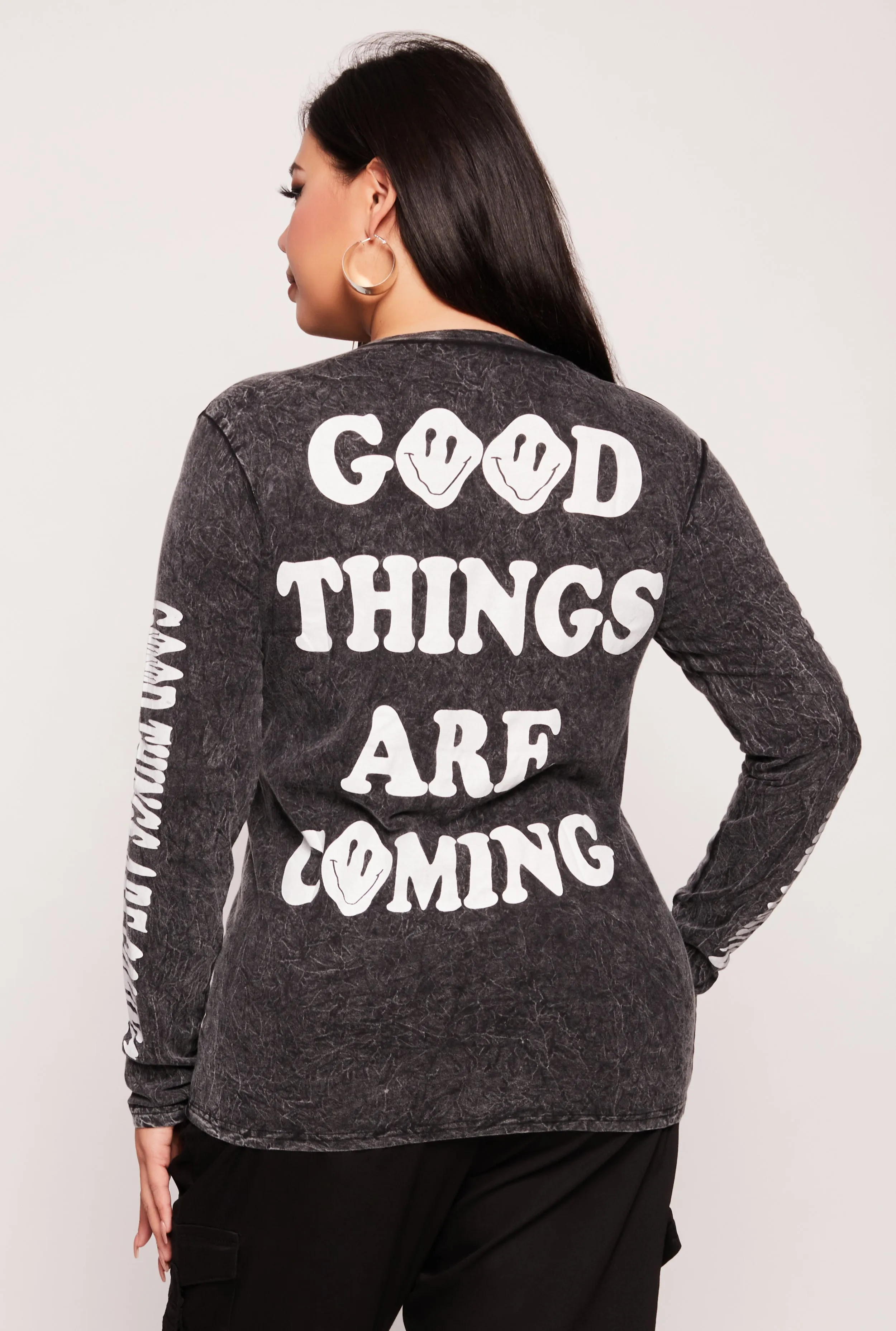 Plus Size Good Things Are Coming Graphic Tee sold by Rainbow
