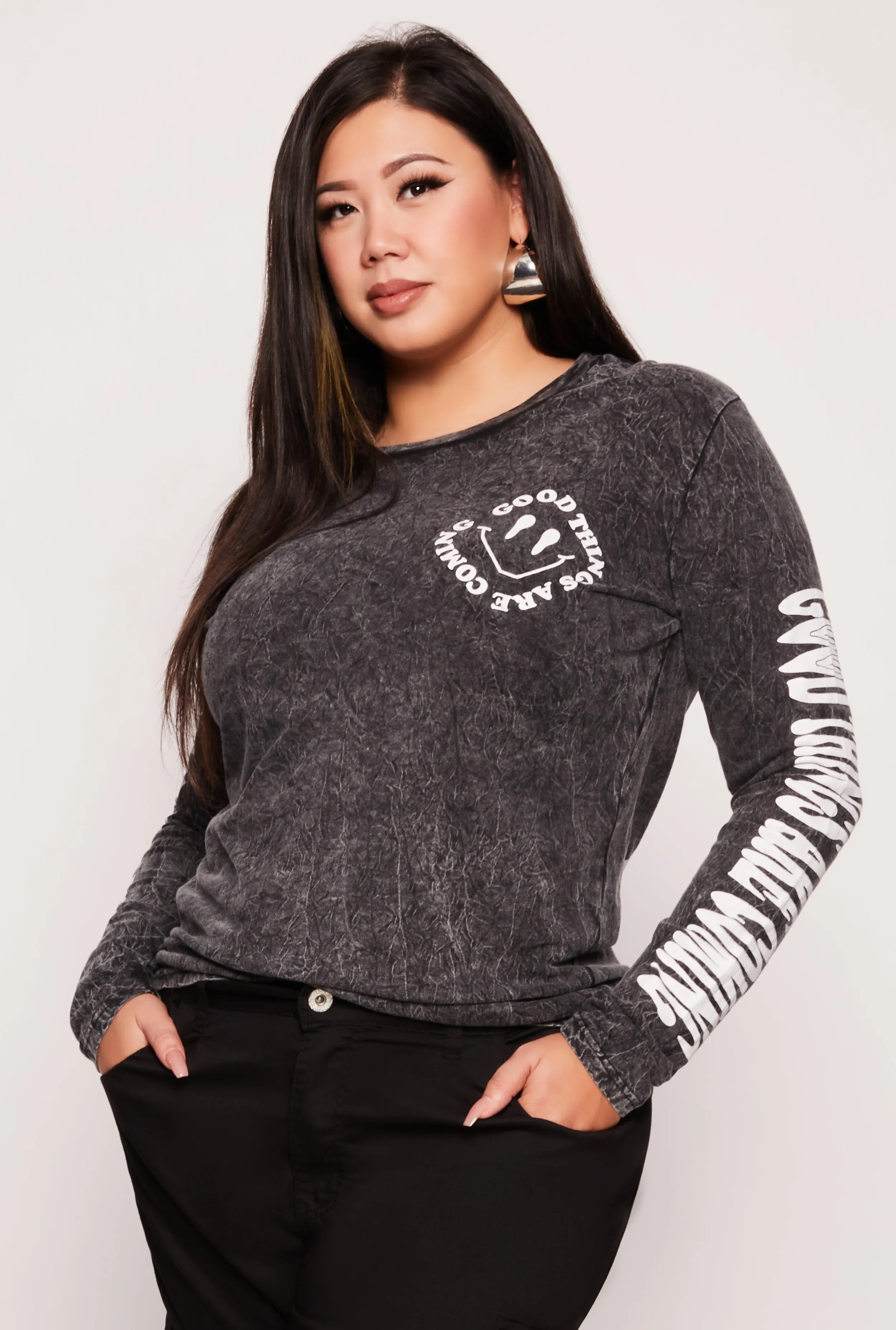 Plus Size Good Things Are Coming Graphic Tee sold by Rainbow product image thumbnail 3