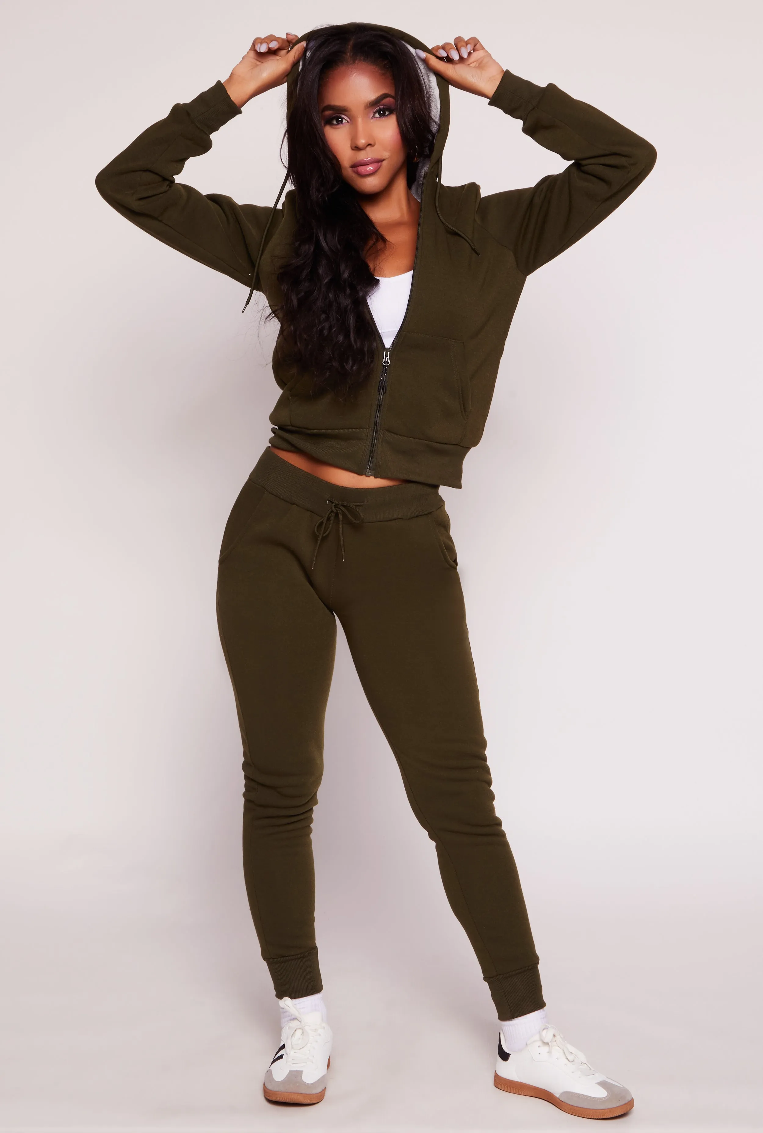 Drawstring Waist Fleece Joggers sold by Rainbow