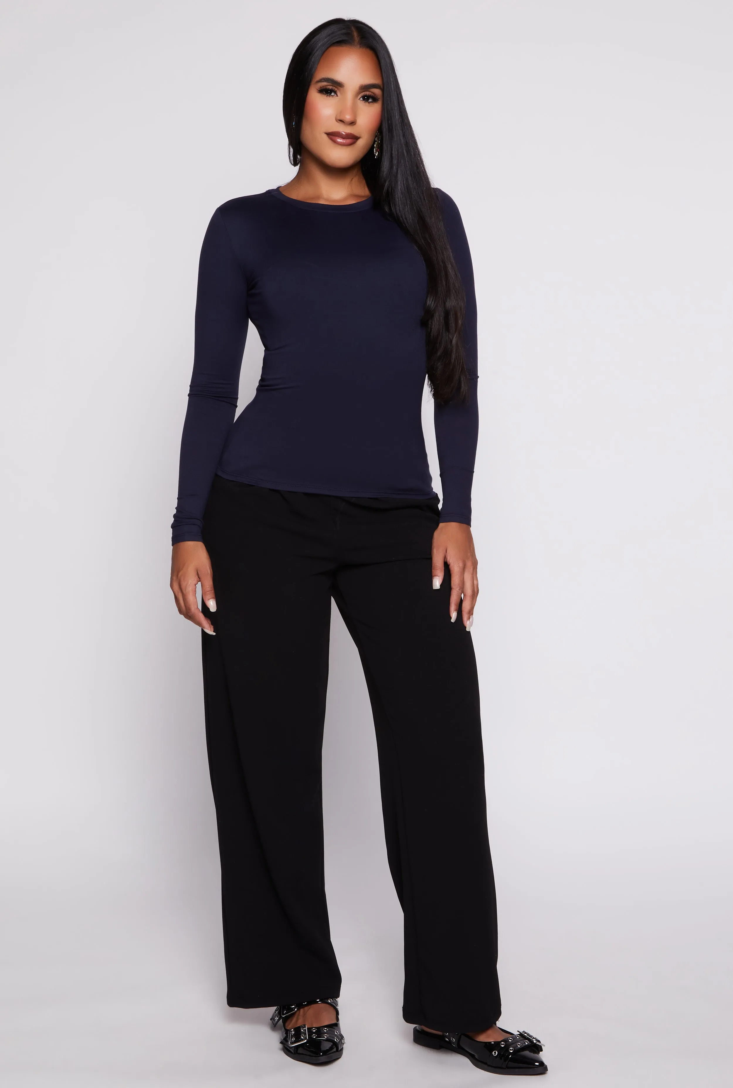 Basic Long Sleeve T Shirt sold by Rainbow product image thumbnail 2