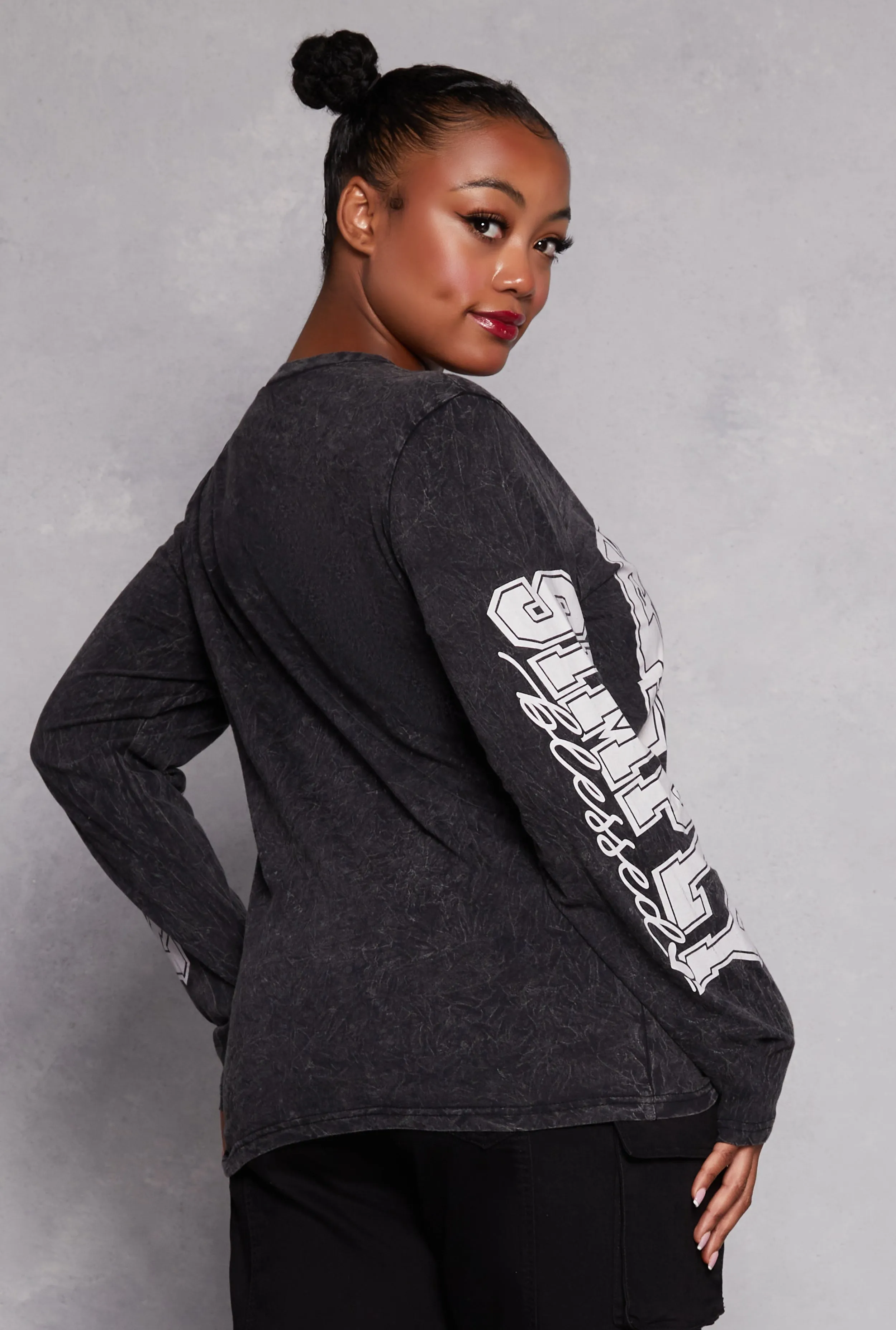 Plus Size Simply Blessed Graphic Tee sold by Rainbow product image thumbnail 3