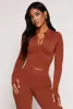 Seamless Ribbed Zip Front Track Jacket sold by Rainbow