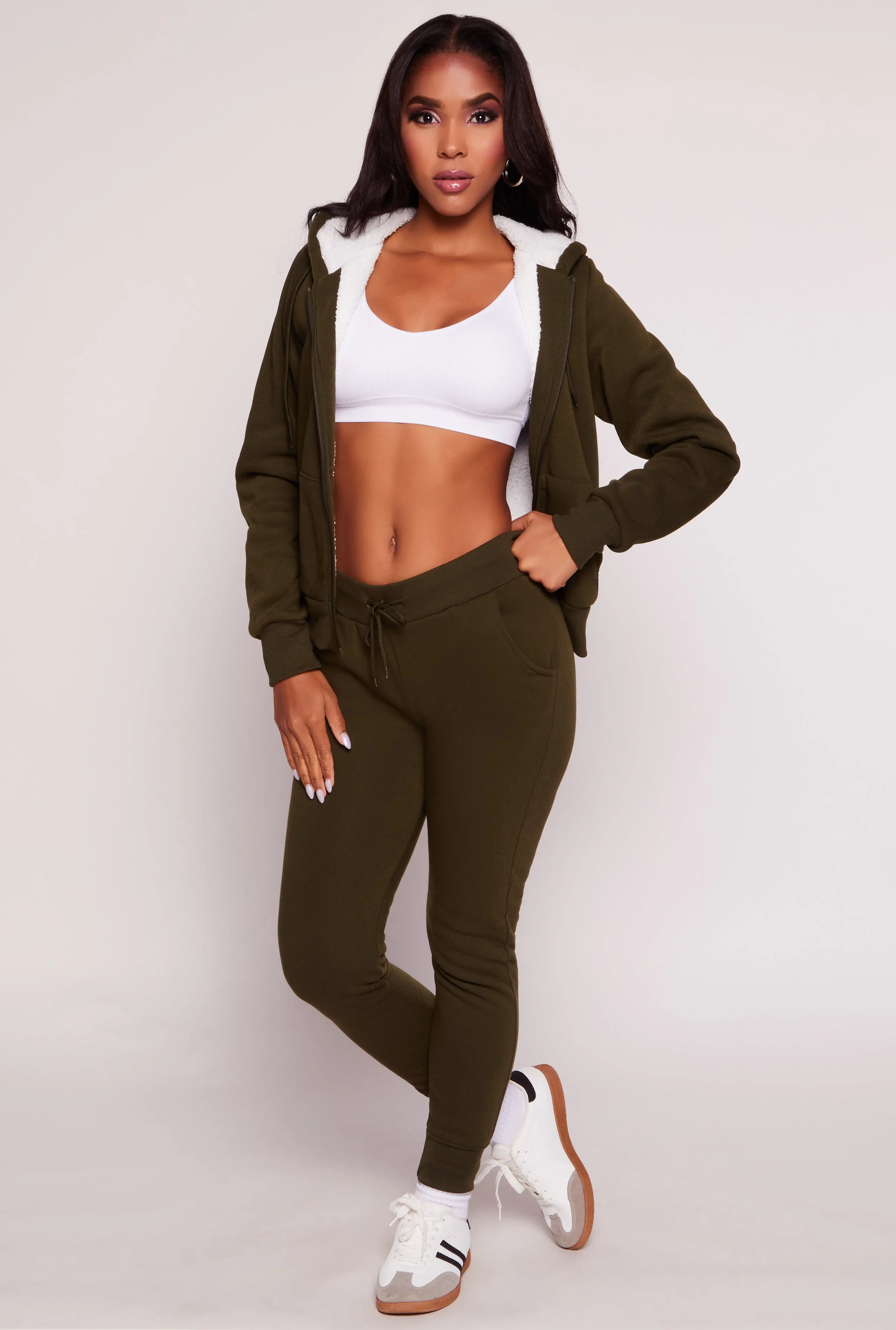 Zip Up Fleece Hoodie sold by Rainbow product image thumbnail 2