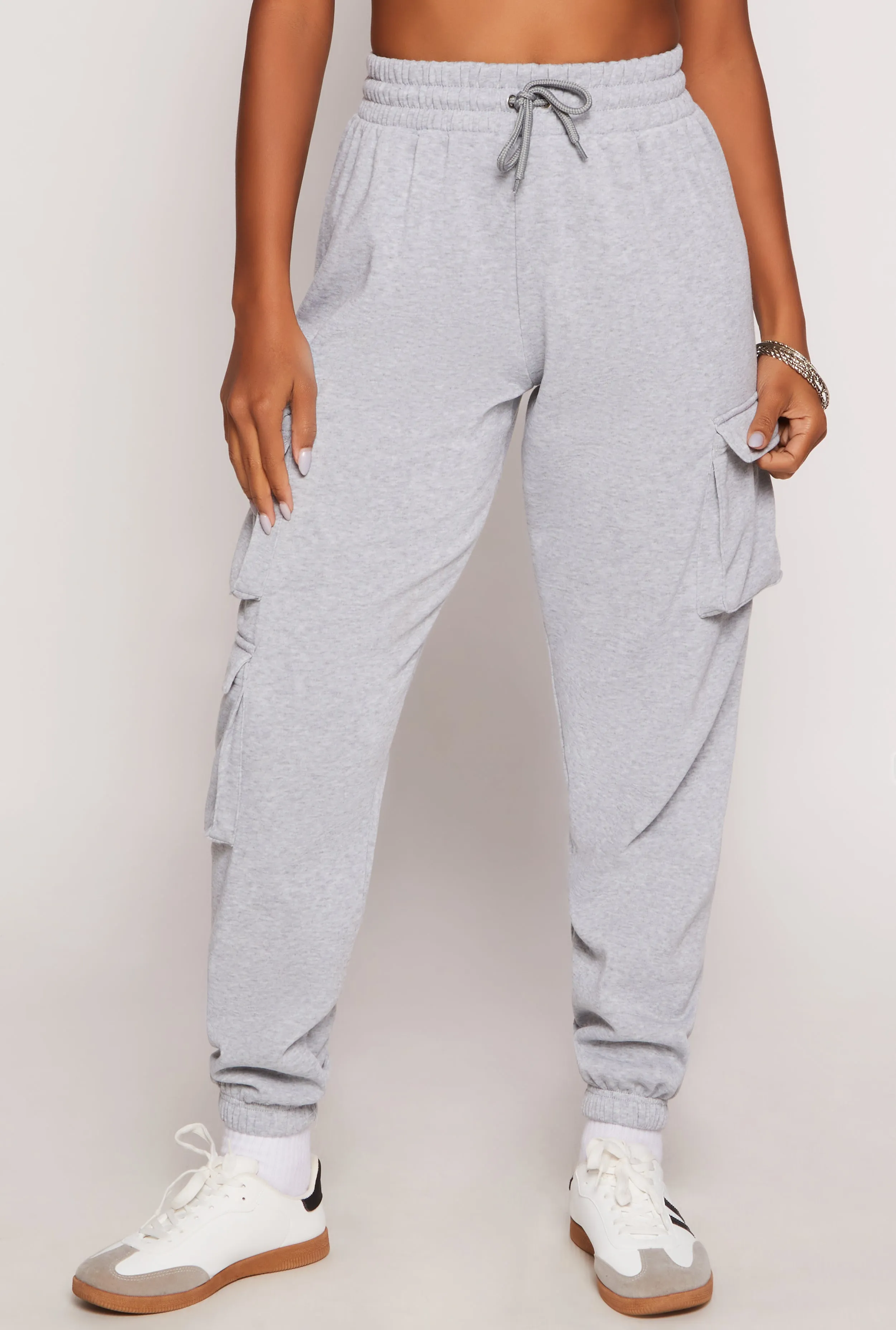 Fleece Drawstring Cargo Sweatpants sold by Rainbow product image thumbnail 2