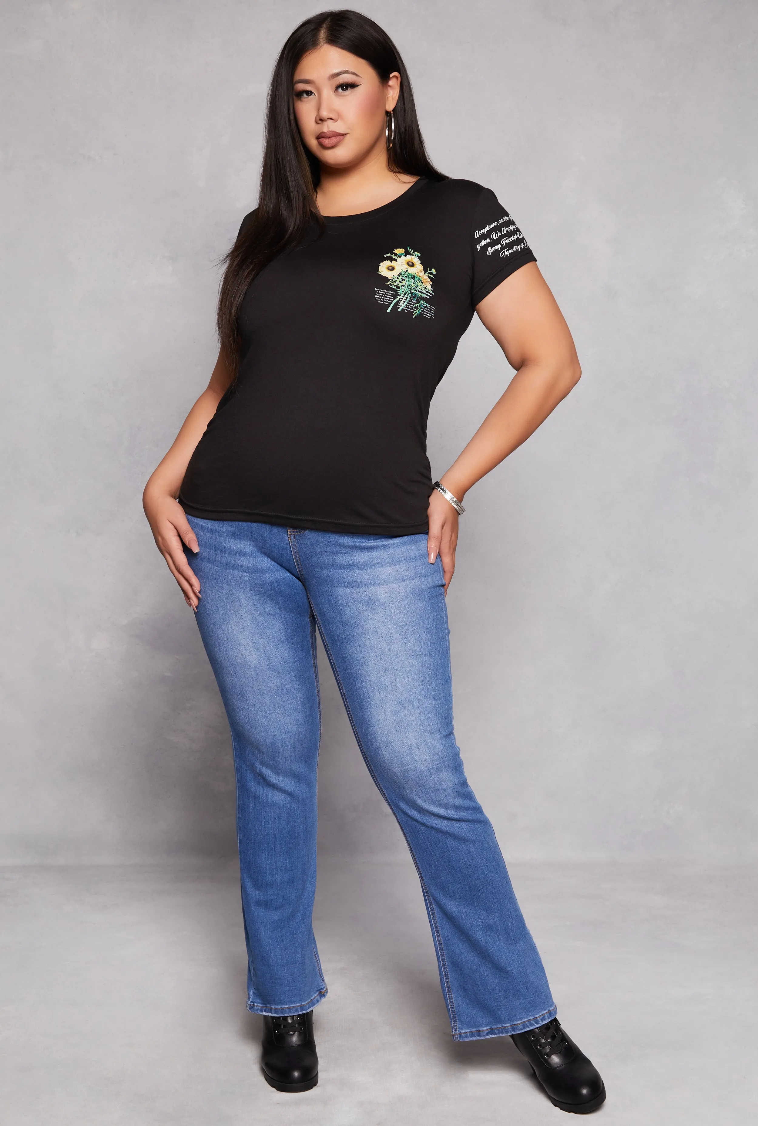Plus Size Acceptance Daisy Graphic Tee sold by Rainbow product image thumbnail 2