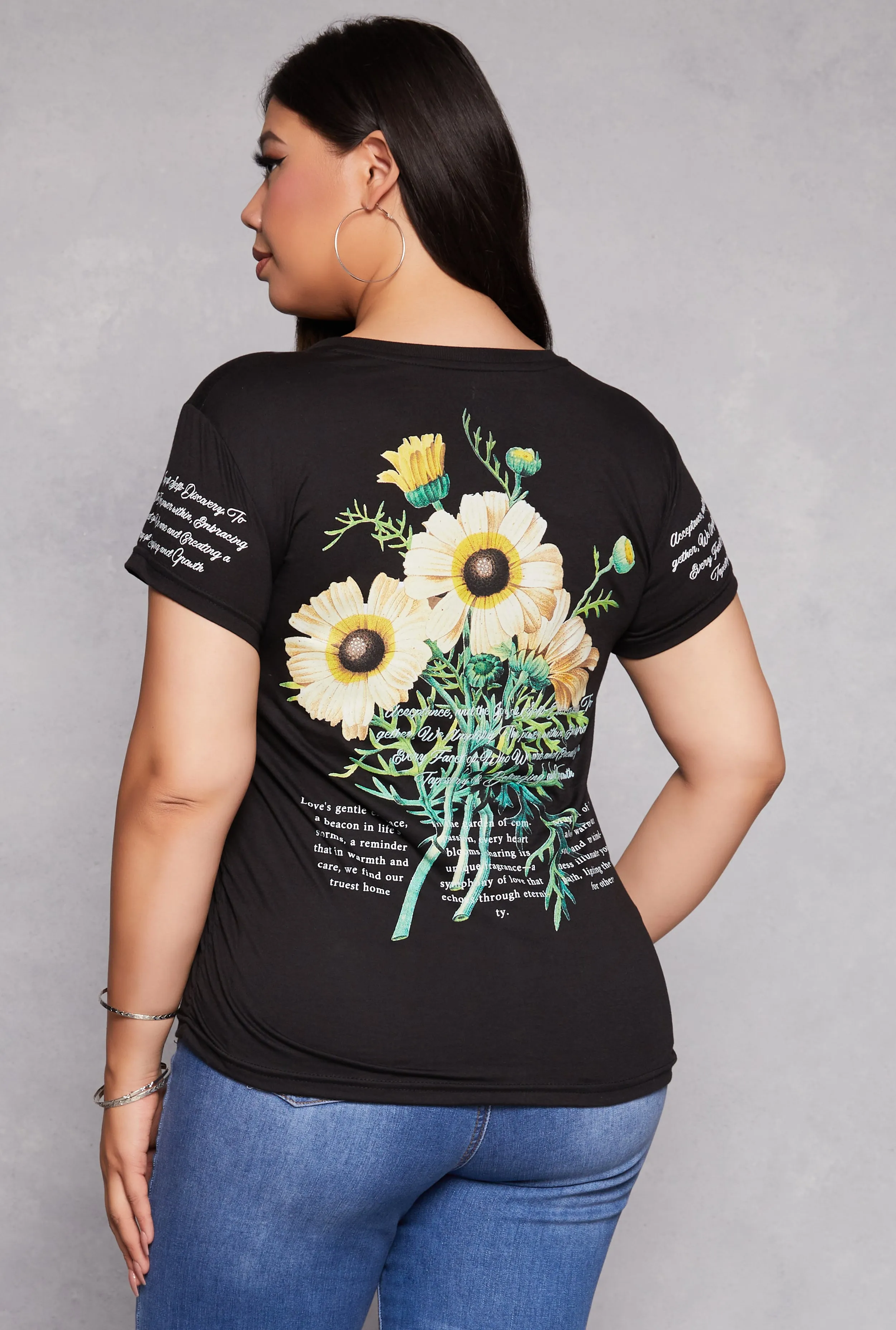 Plus Size Acceptance Daisy Graphic Tee sold by Rainbow