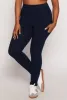 Plus Size Solid High Waist Cell Phone Pocket Leggings sold by Rainbow
