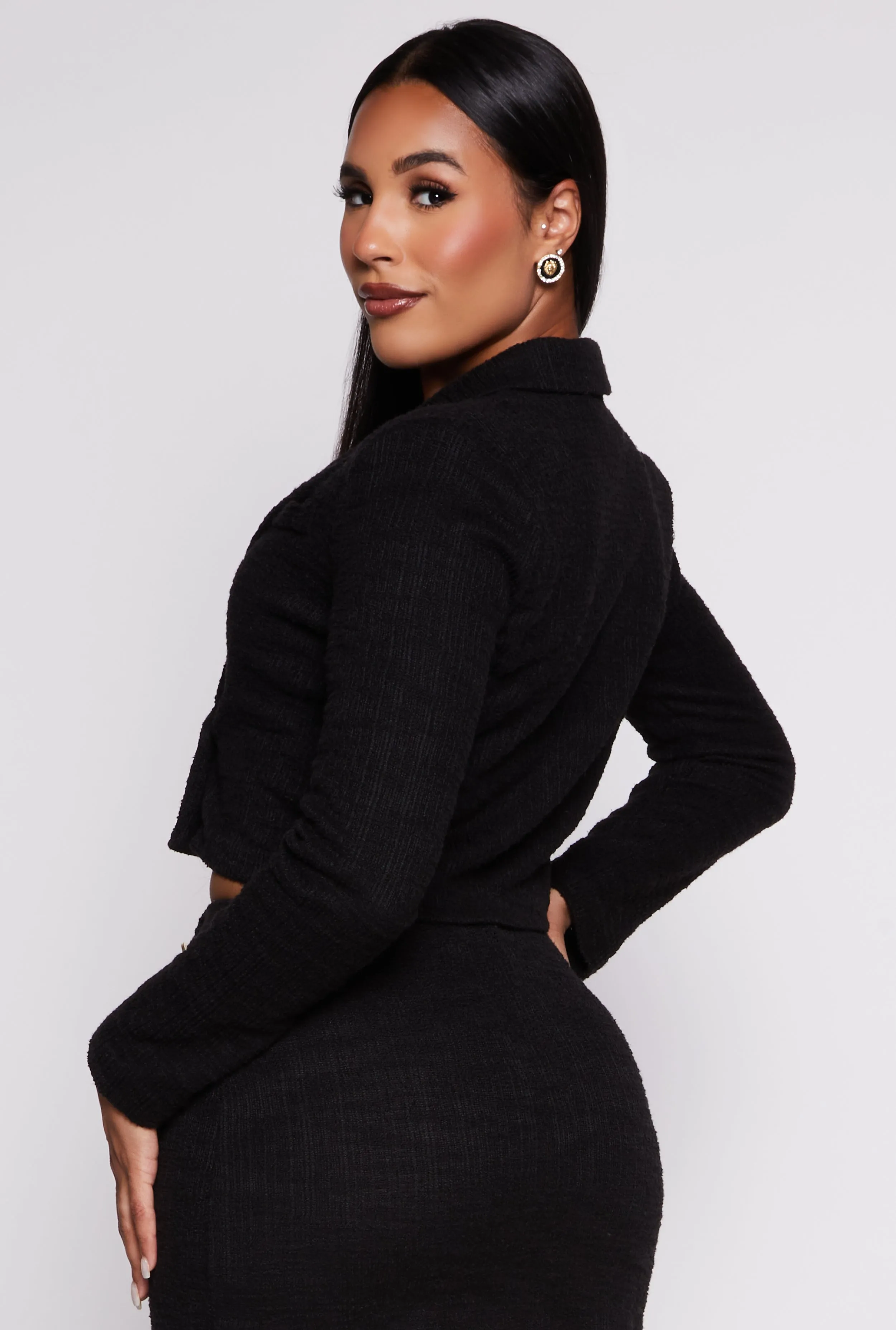 Two Button Cropped Blazer sold by Rainbow product image thumbnail 3