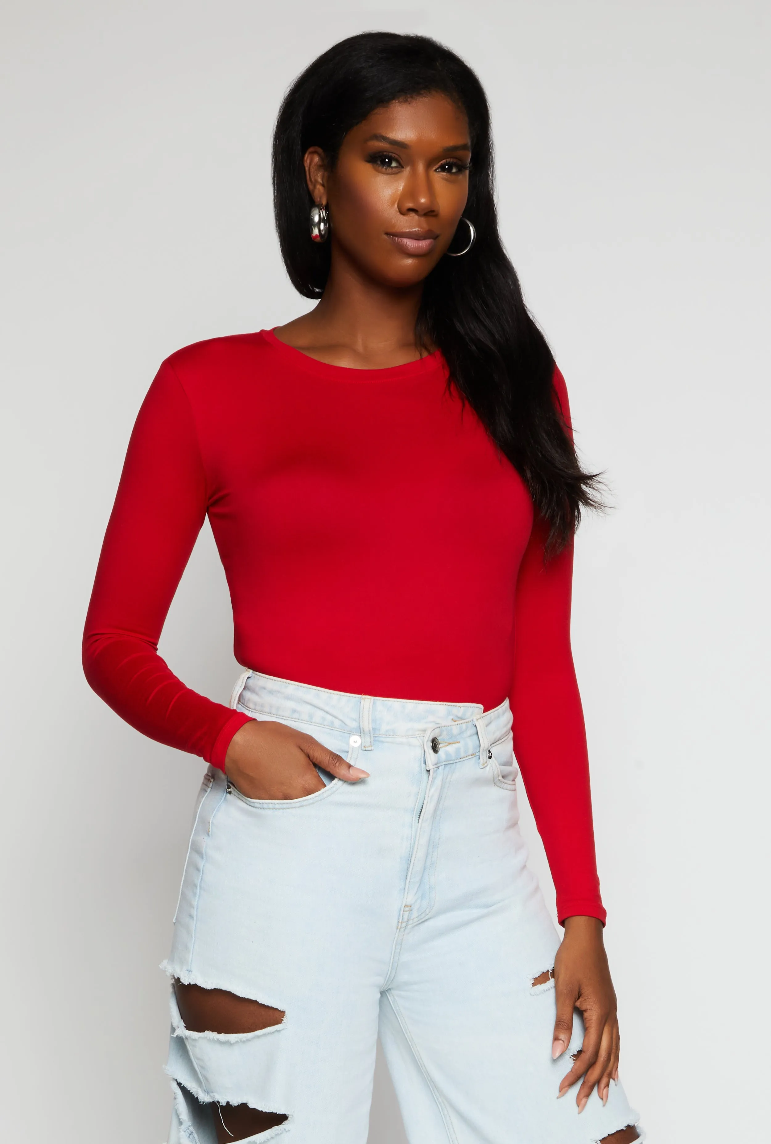 Basic Long Sleeve T Shirt sold by Rainbow