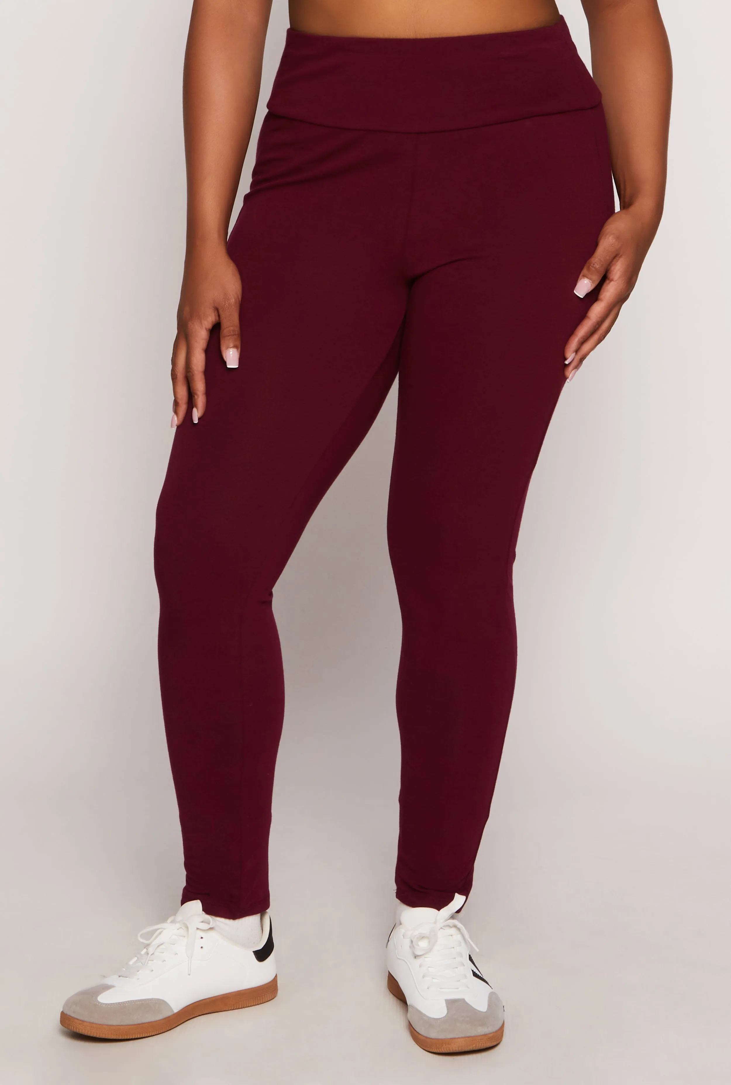 Plus Size Solid High Waist Cell Phone Pocket Leggings sold by Rainbow product image thumbnail 2