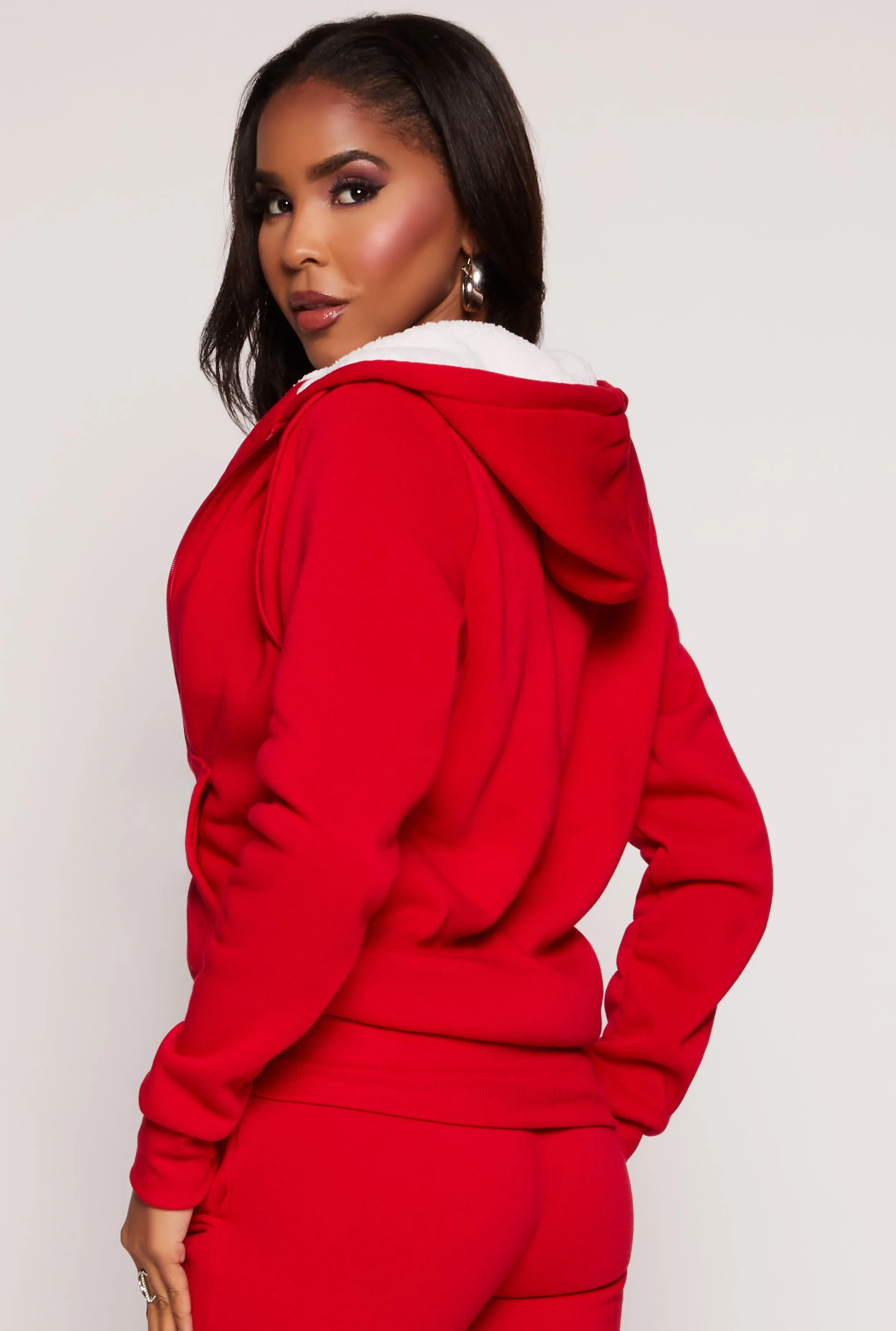 Zip Up Fleece Hoodie sold by Rainbow product image thumbnail 3