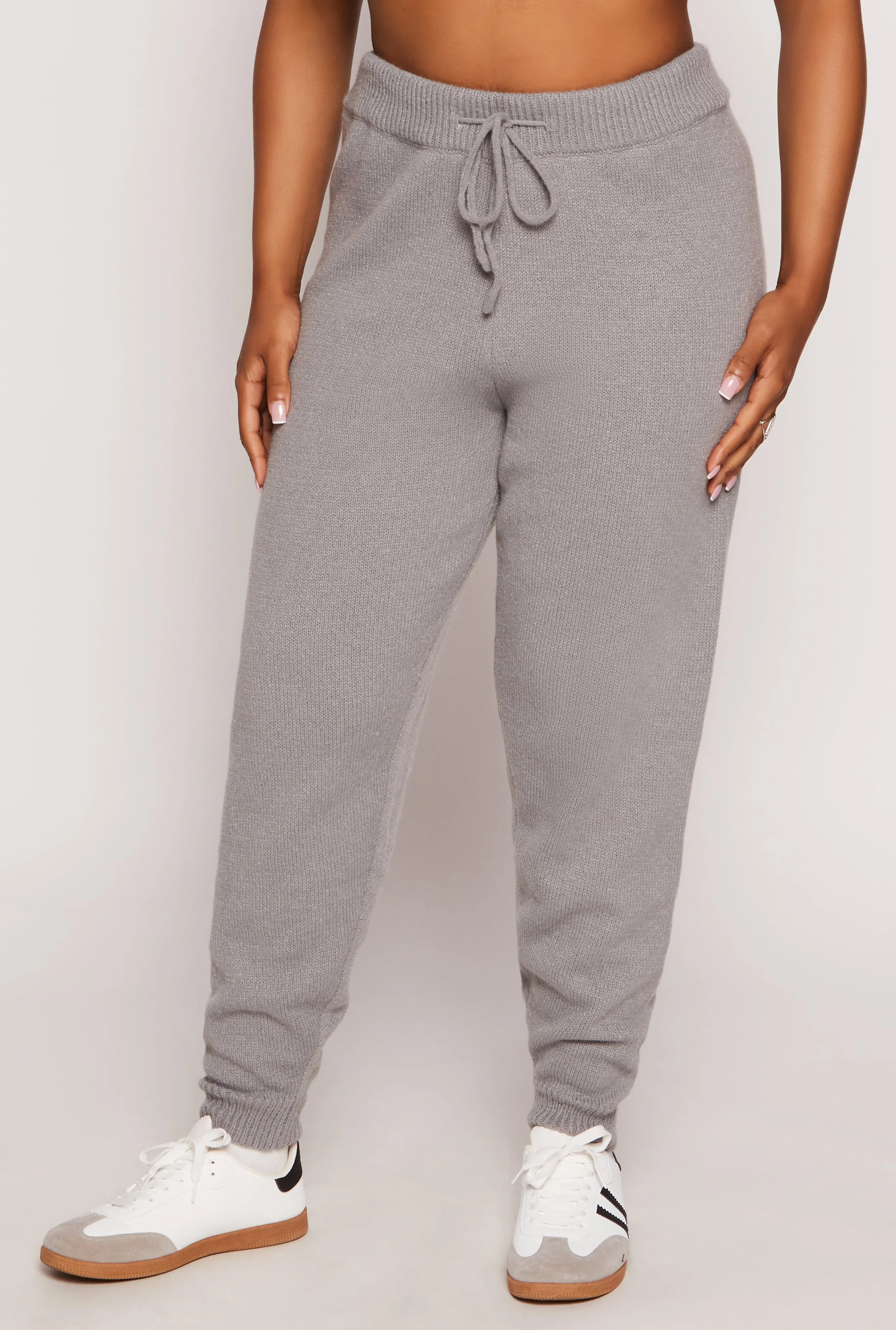 Plus Size Brushed Knit Drawstring Joggers sold by Rainbow product image thumbnail 2