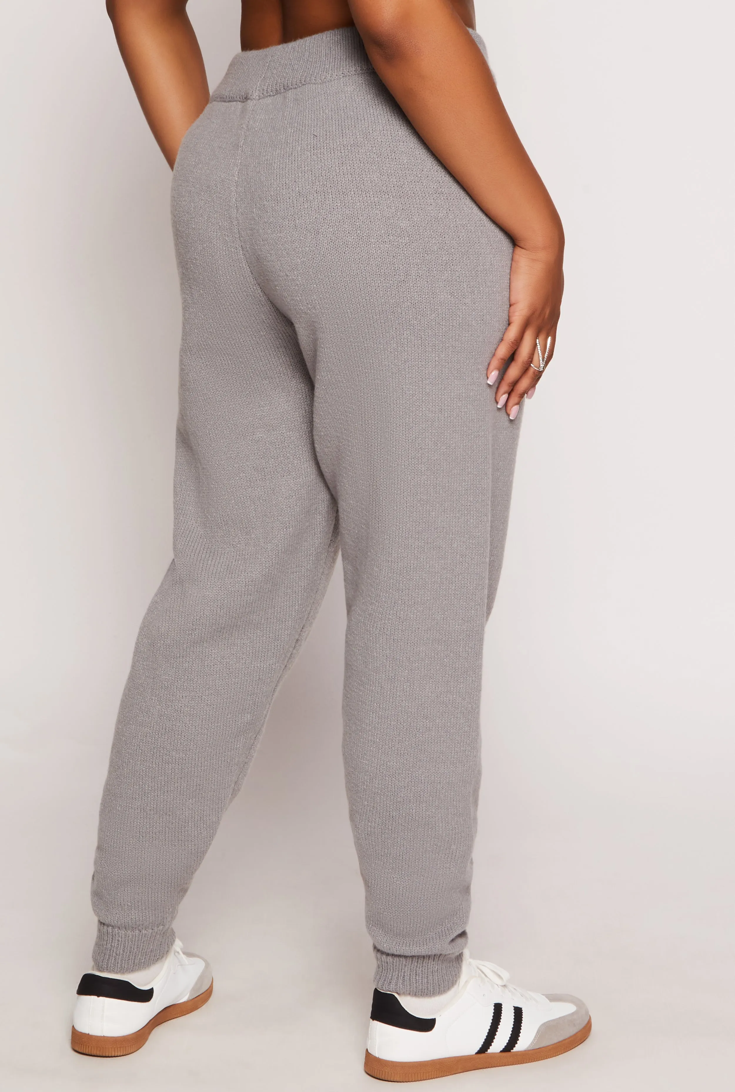 Plus Size Brushed Knit Drawstring Joggers sold by Rainbow product image thumbnail 3