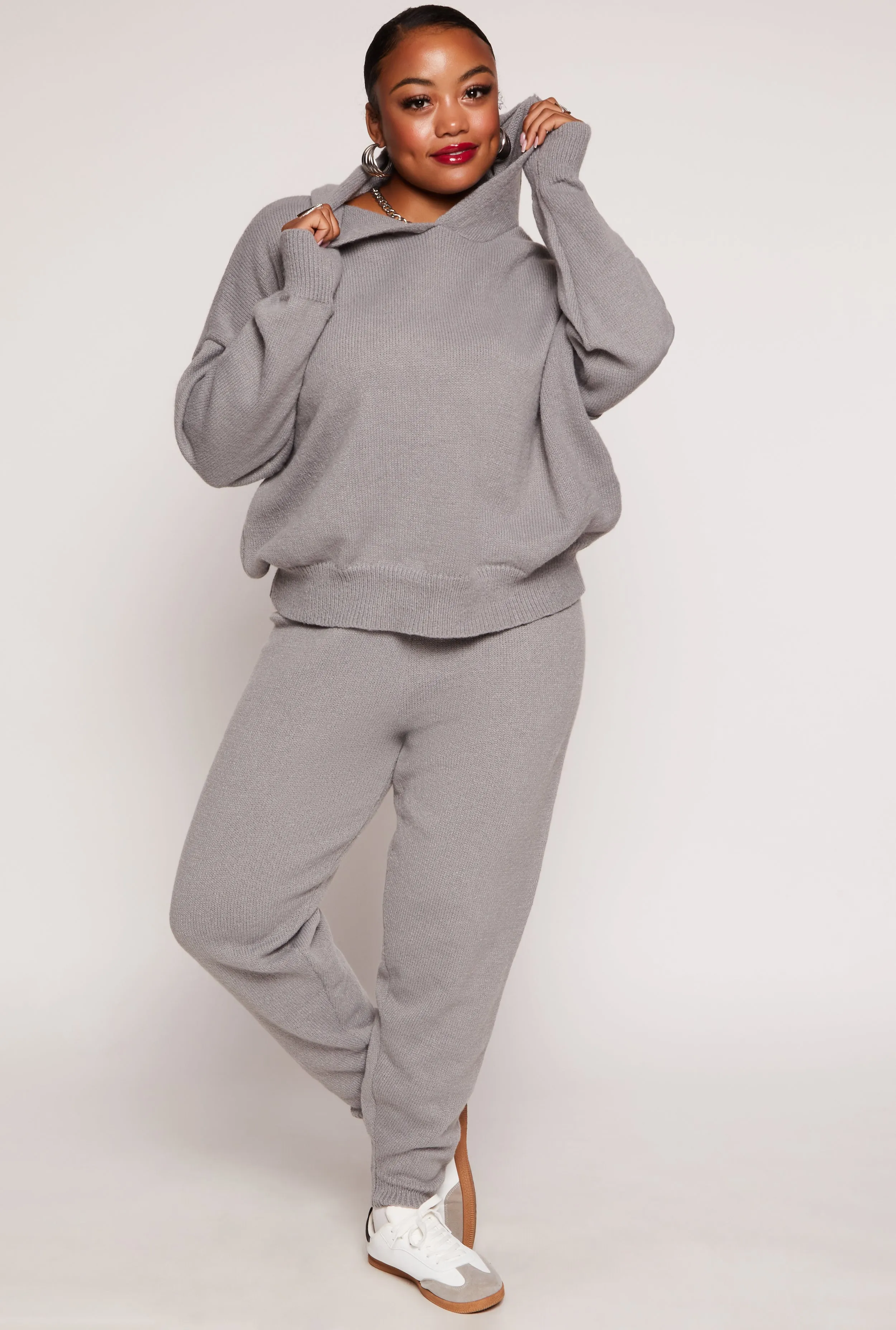 Plus Size Brushed Knit Drawstring Joggers sold by Rainbow