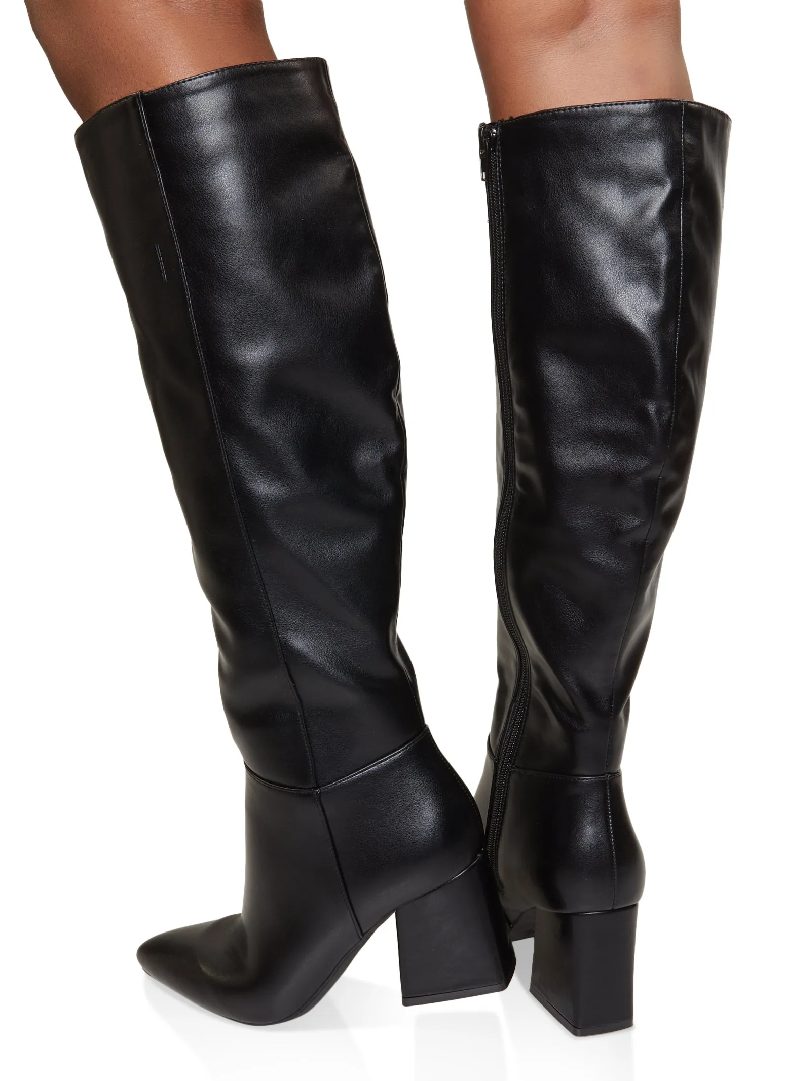 Pointed Toe Mid Heel Tall Boots sold by Rainbow product image thumbnail 3
