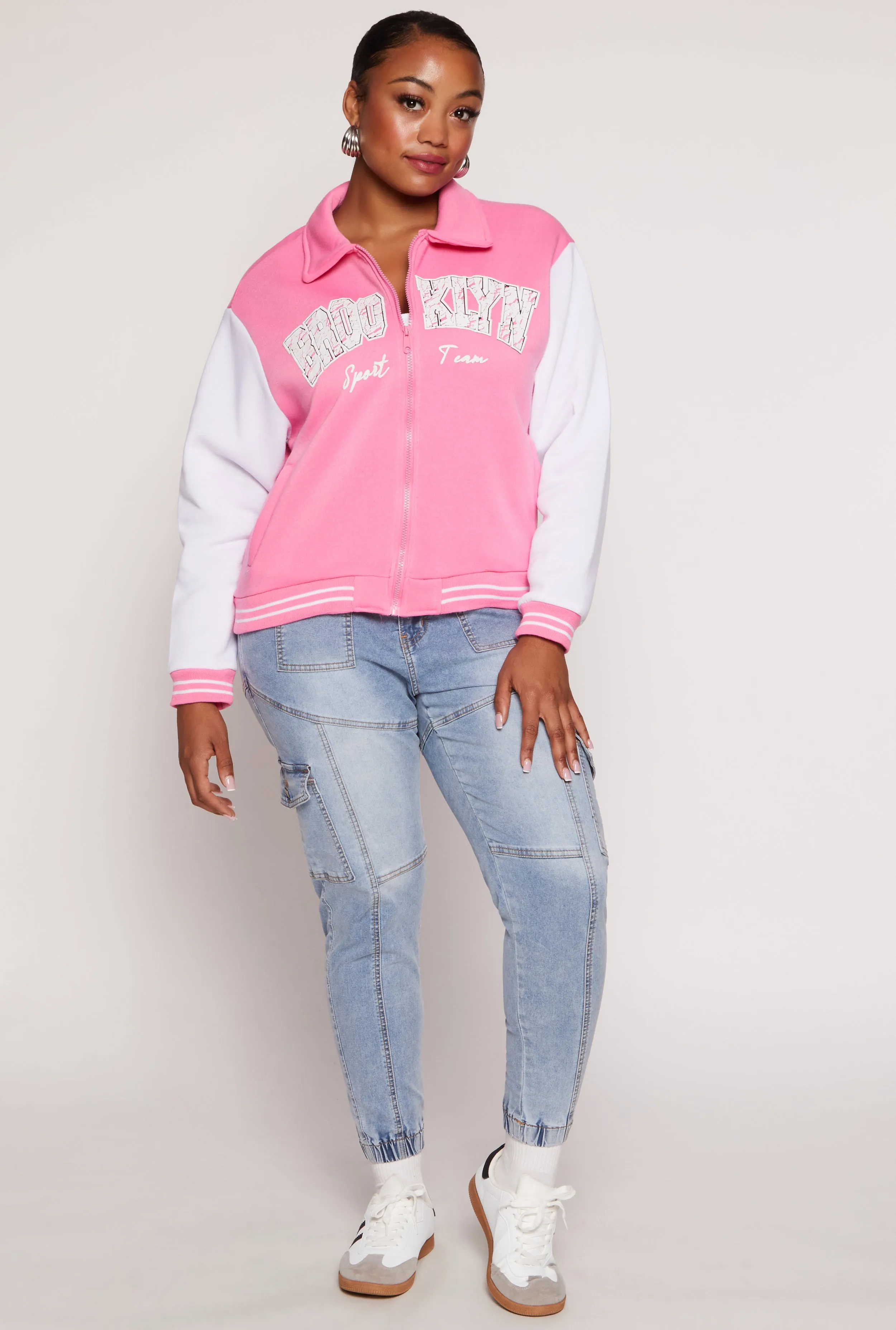 Plus Size Brooklyn Sport Team Varsity Jacket sold by Rainbow product image thumbnail 2