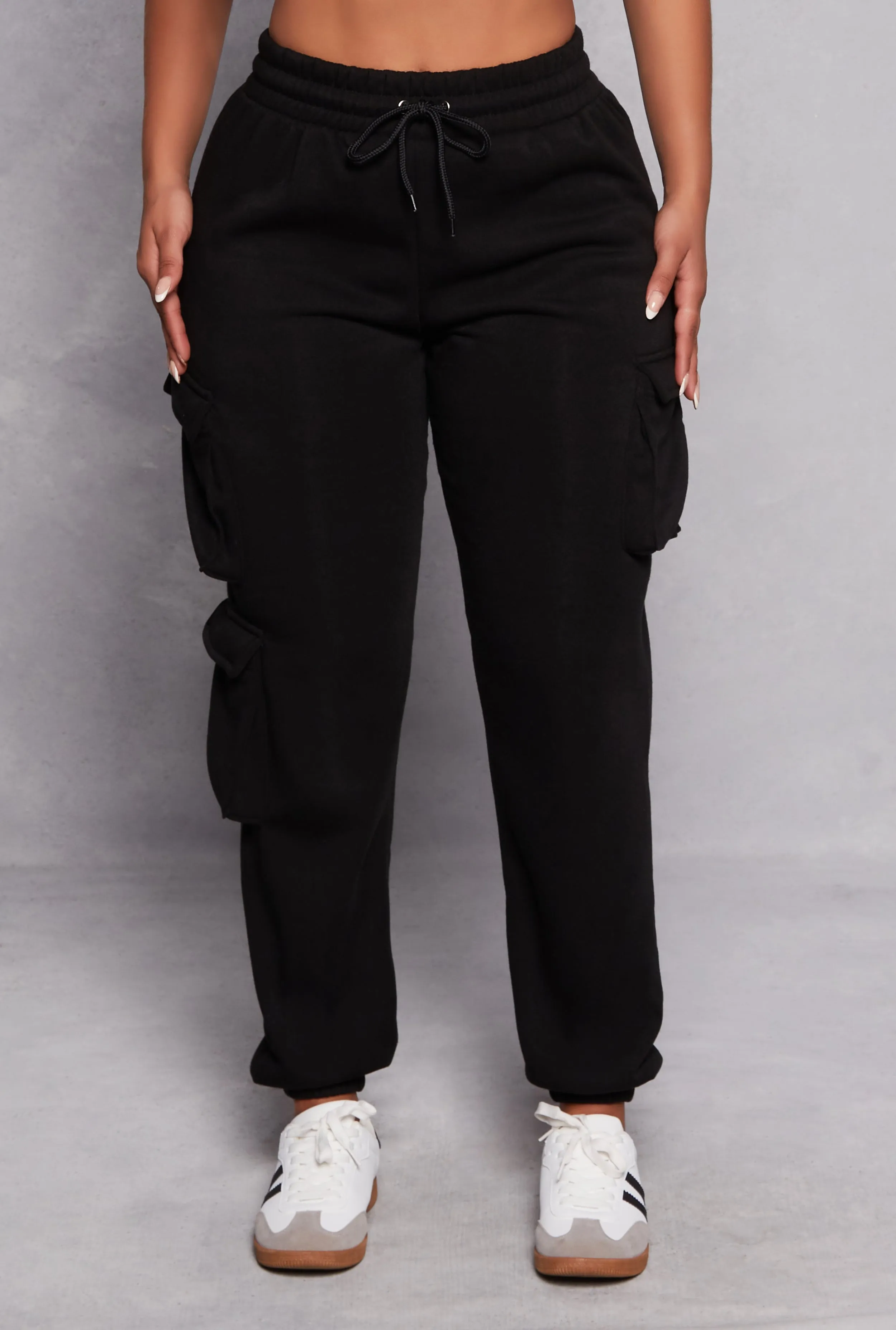 Fleece Drawstring Cargo Sweatpants sold by Rainbow product image thumbnail 2