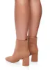 Side Zip Mid Block Heel Booties sold by Rainbow