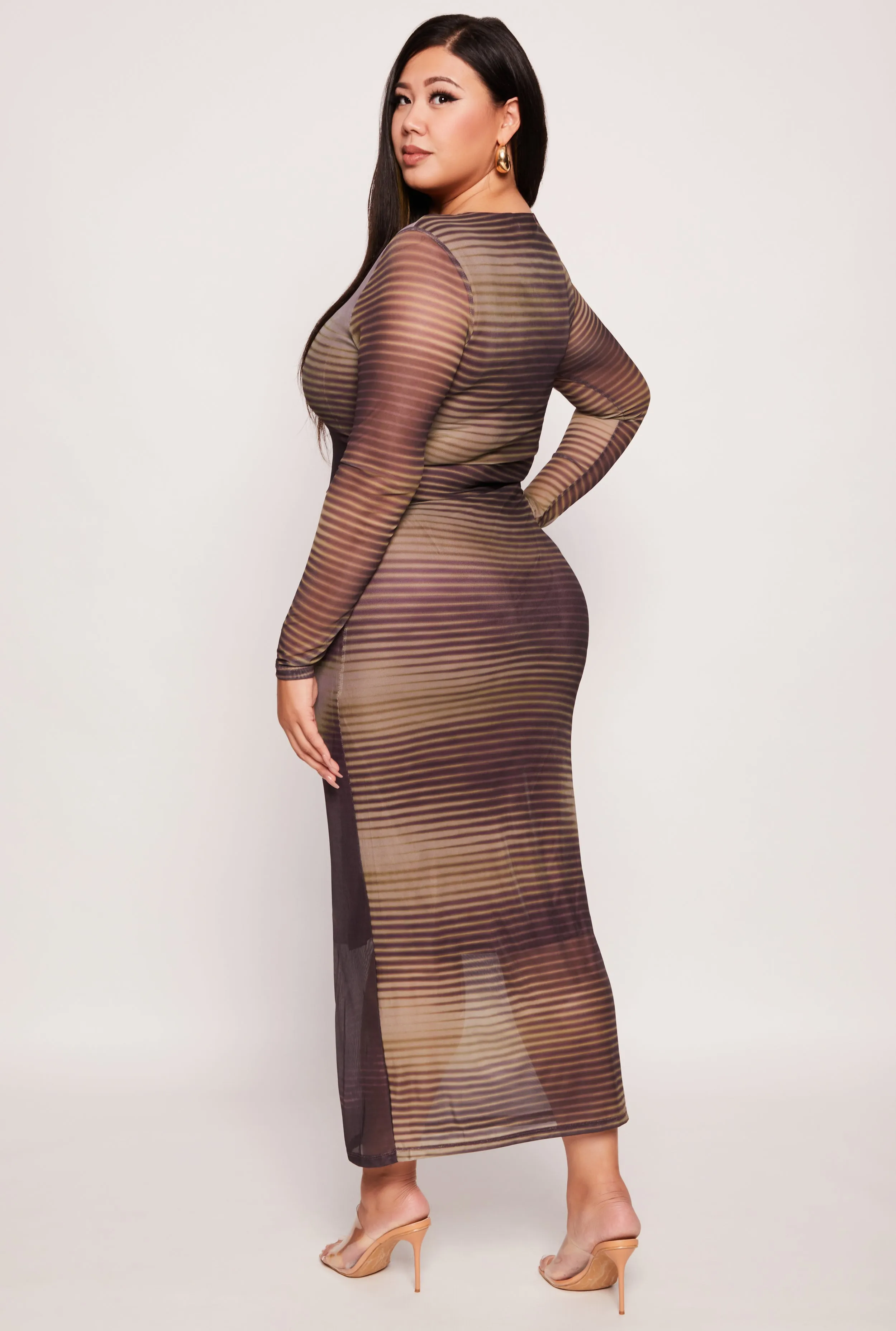 Plus Size Almost Famous Mesh Face Graphic Dress sold by Rainbow product image thumbnail 3