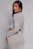 Mesh Embellished Long Sleeve Crop Top sold by Rainbow