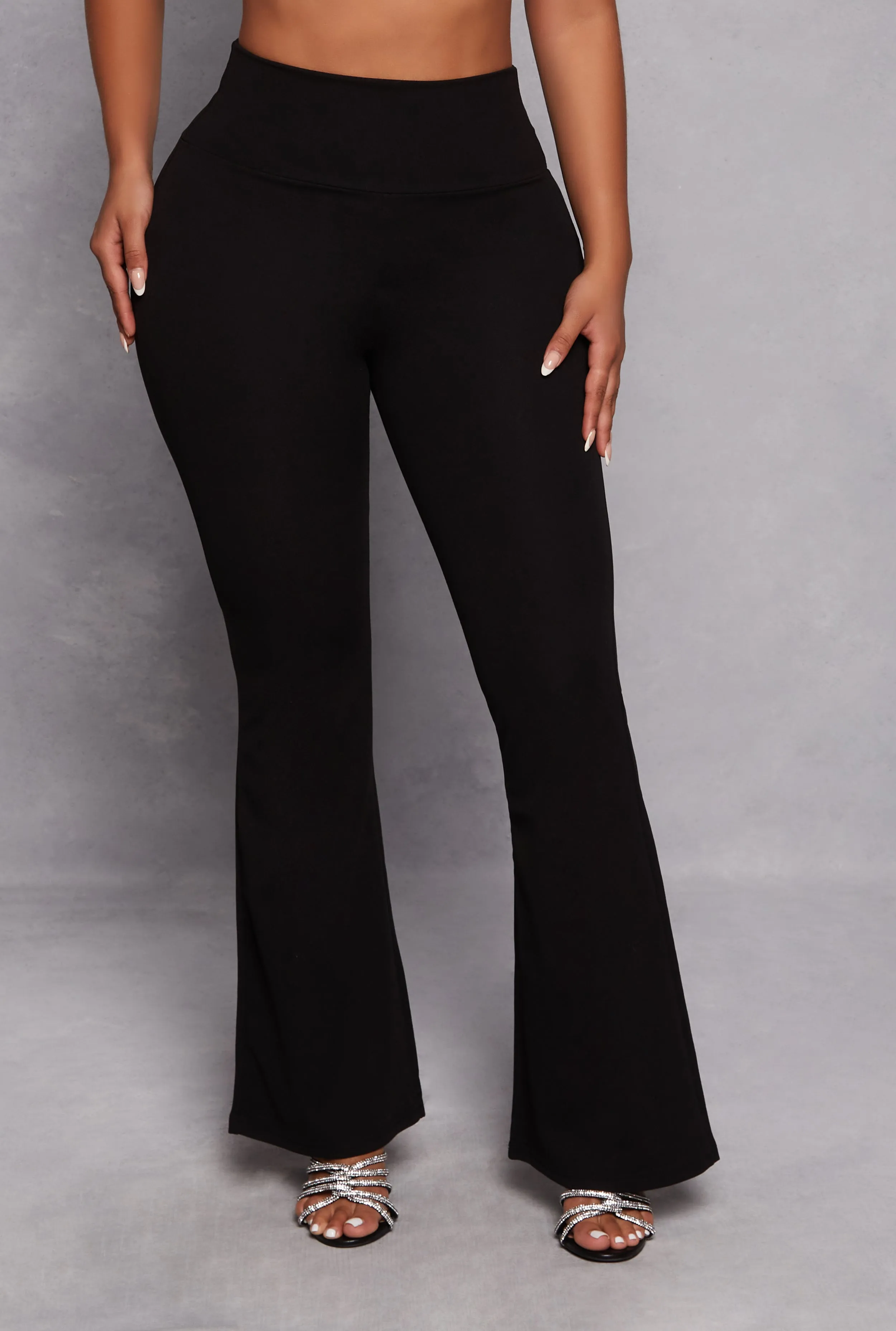 Crepe Knit High Waisted Flare Pants sold by Rainbow product image thumbnail 2