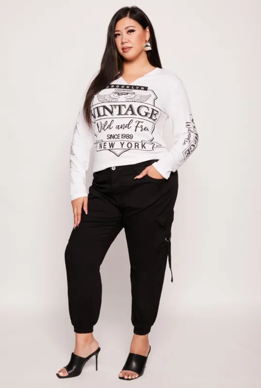 Plus Size VIP Tabbed Cargo Pocket Joggers sold by Rainbow