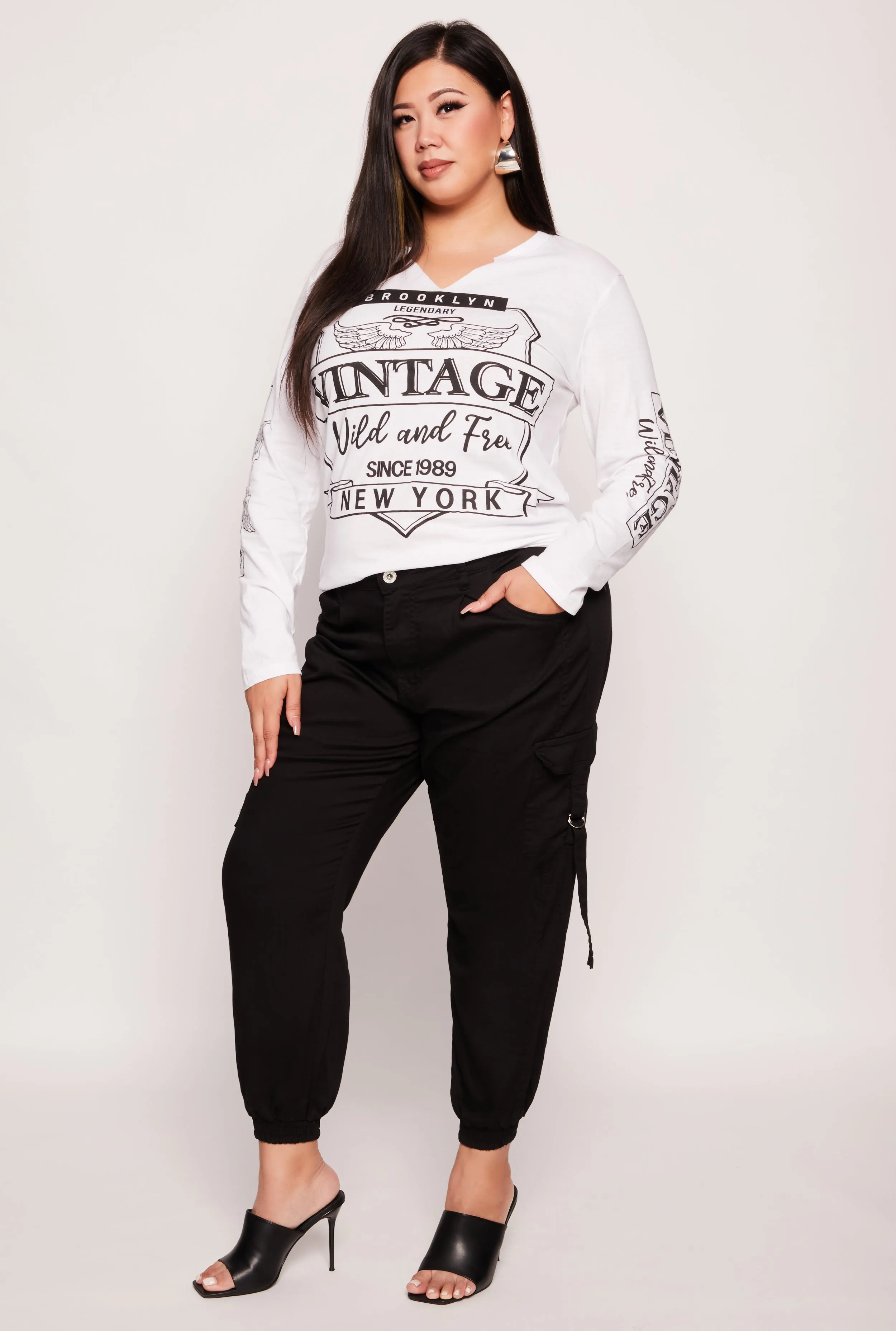 Plus Size VIP Tabbed Cargo Pocket Joggers sold by Rainbow