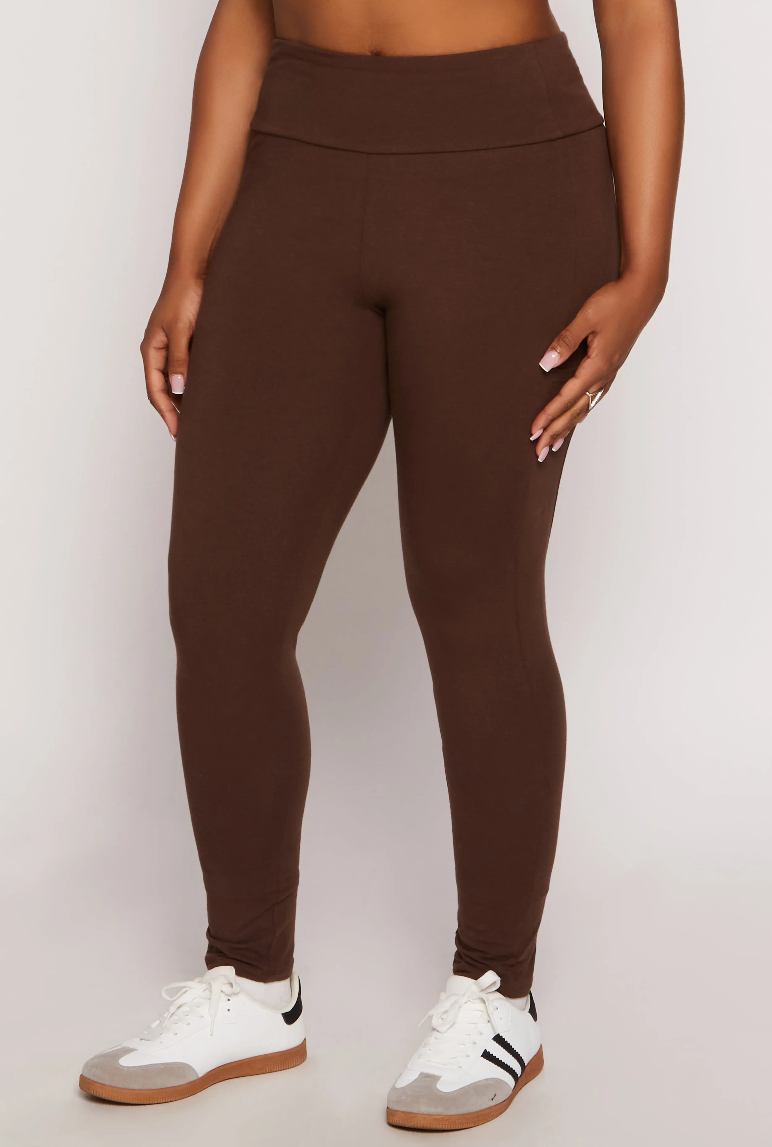 Plus Size Solid High Waist Cell Phone Pocket Leggings sold by Rainbow product image thumbnail 2