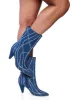 Pointed Toe Rhinestone High Heel Booties sold by Rainbow
