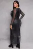 Plus Size Almost Famous Mesh Lip Graphic Dress sold by Rainbow