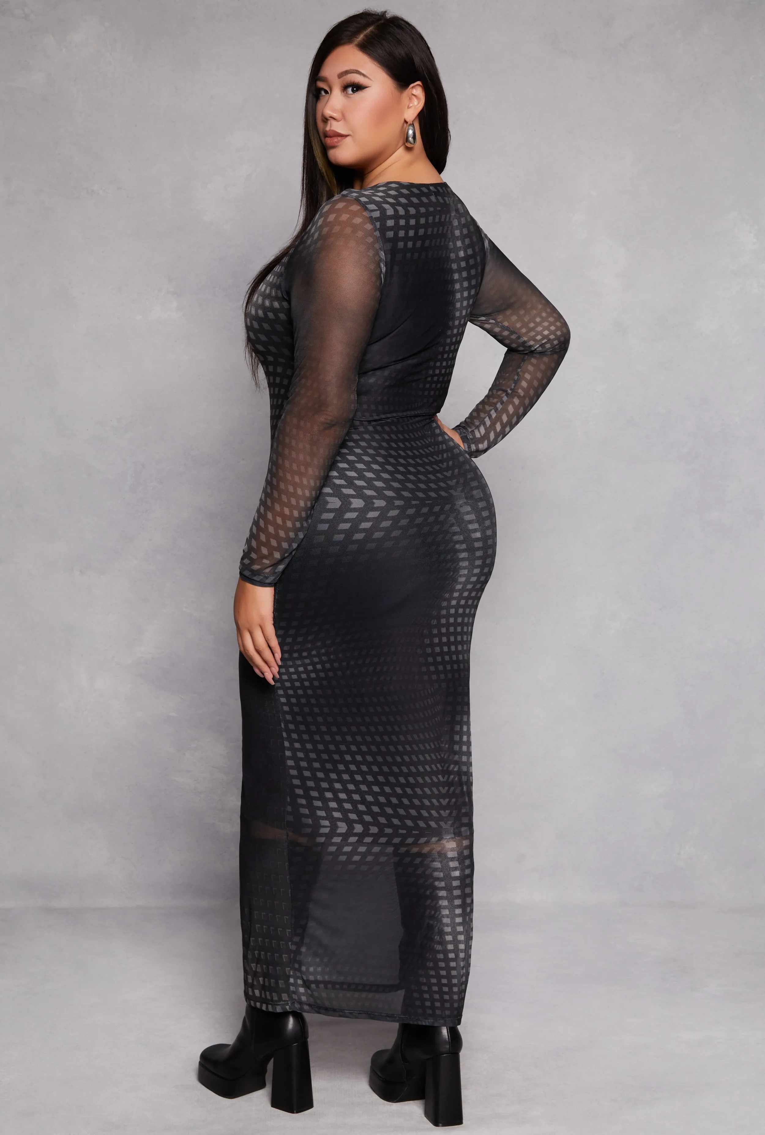 Plus Size Almost Famous Mesh Lip Graphic Dress sold by Rainbow product image thumbnail 3