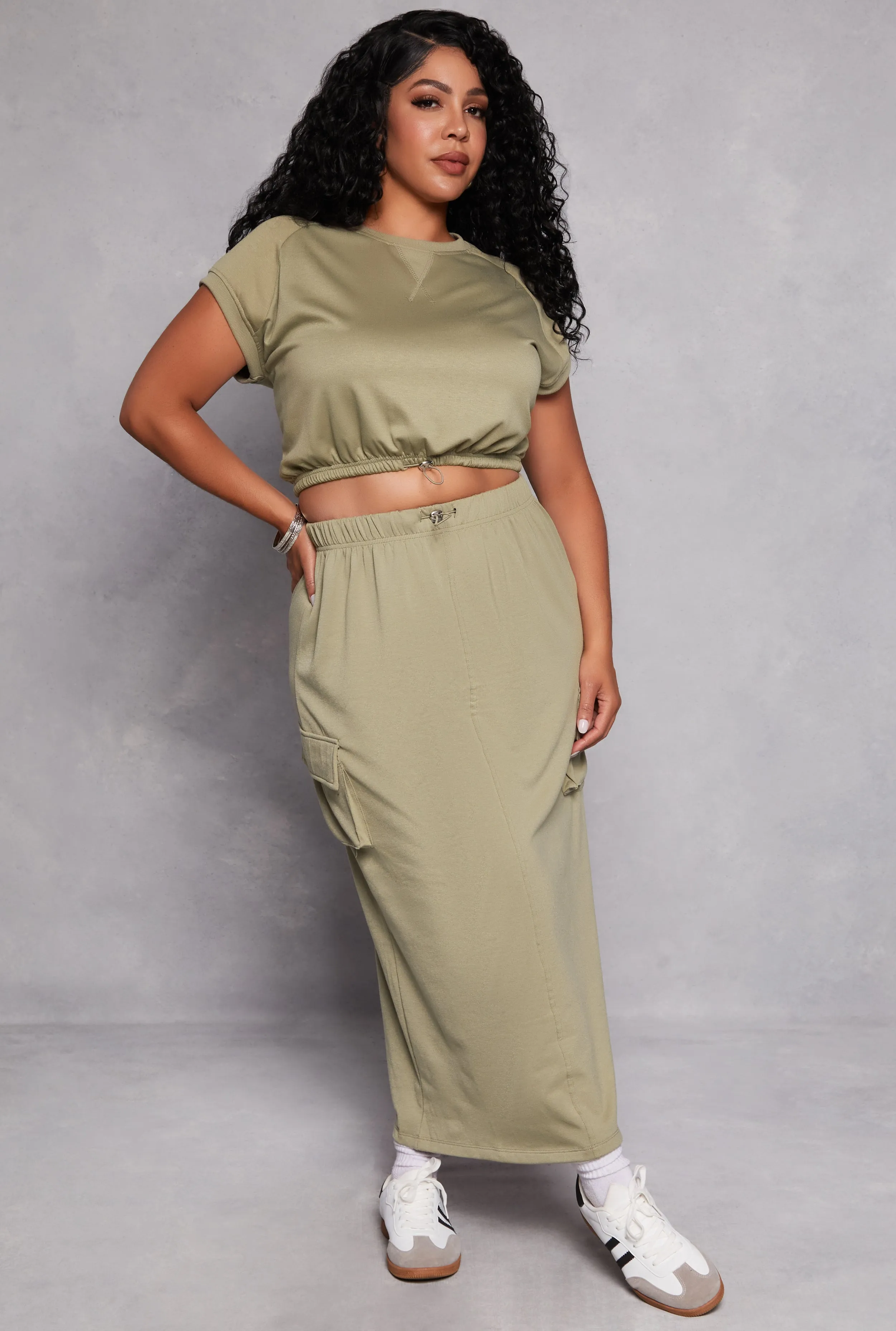 Plus Size Almost Famous Cap Sleeve Sweatshirt sold by Rainbow product image thumbnail 2