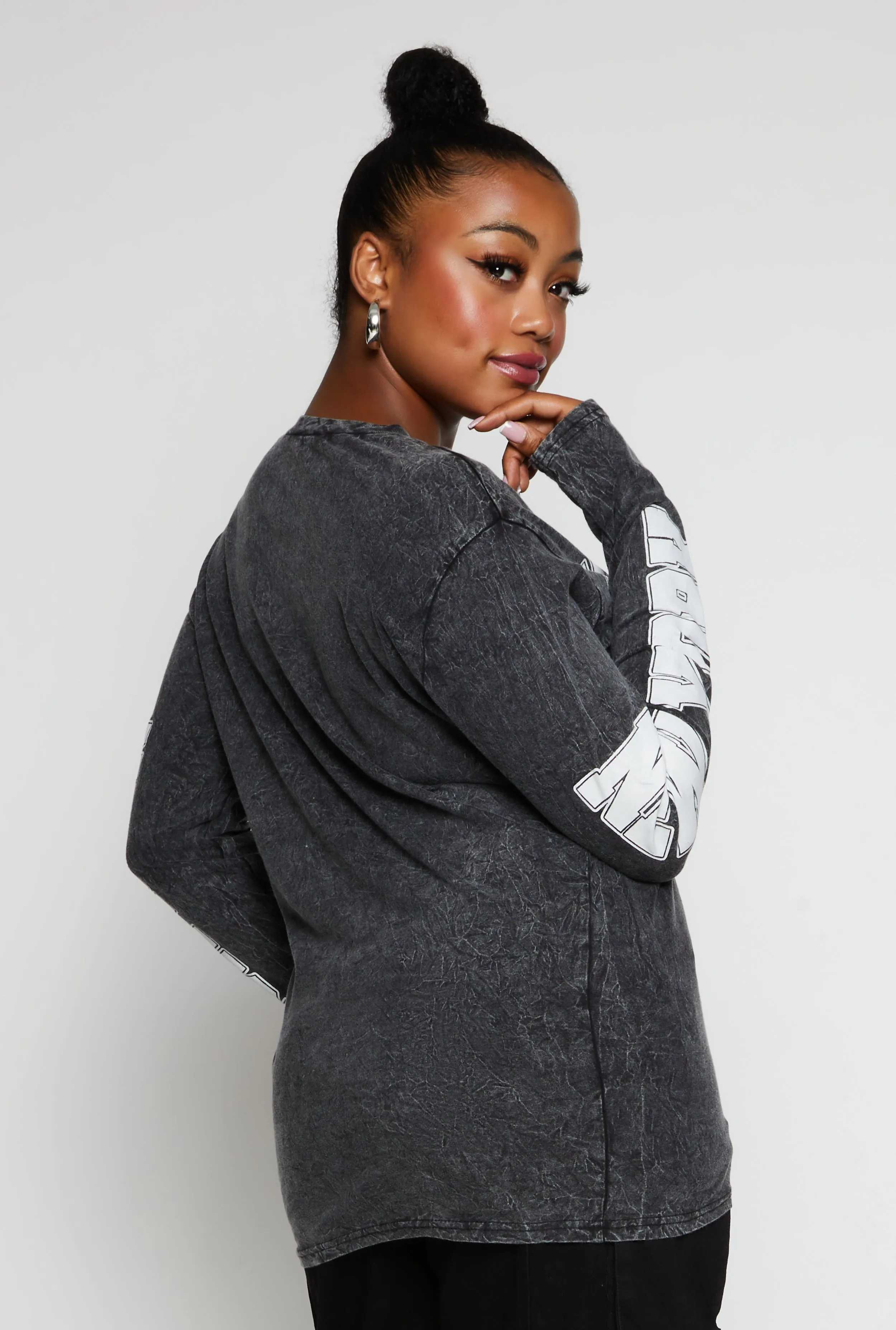 Plus Size New York Notch Neck Graphic T Shirt sold by Rainbow product image thumbnail 3