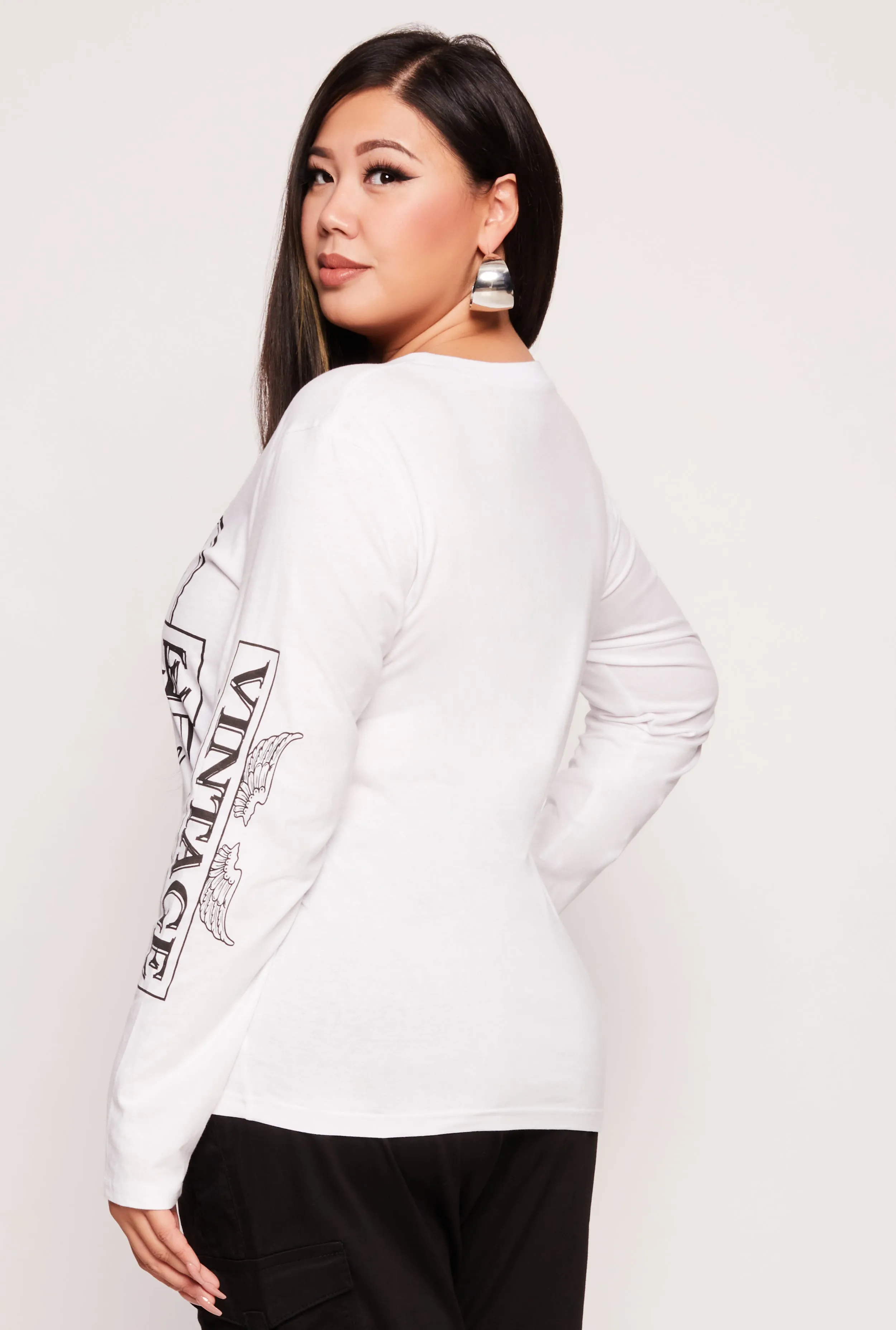 Plus Size Brooklyn Vintage Graphic Long Sleeve Top sold by Rainbow product image thumbnail 3