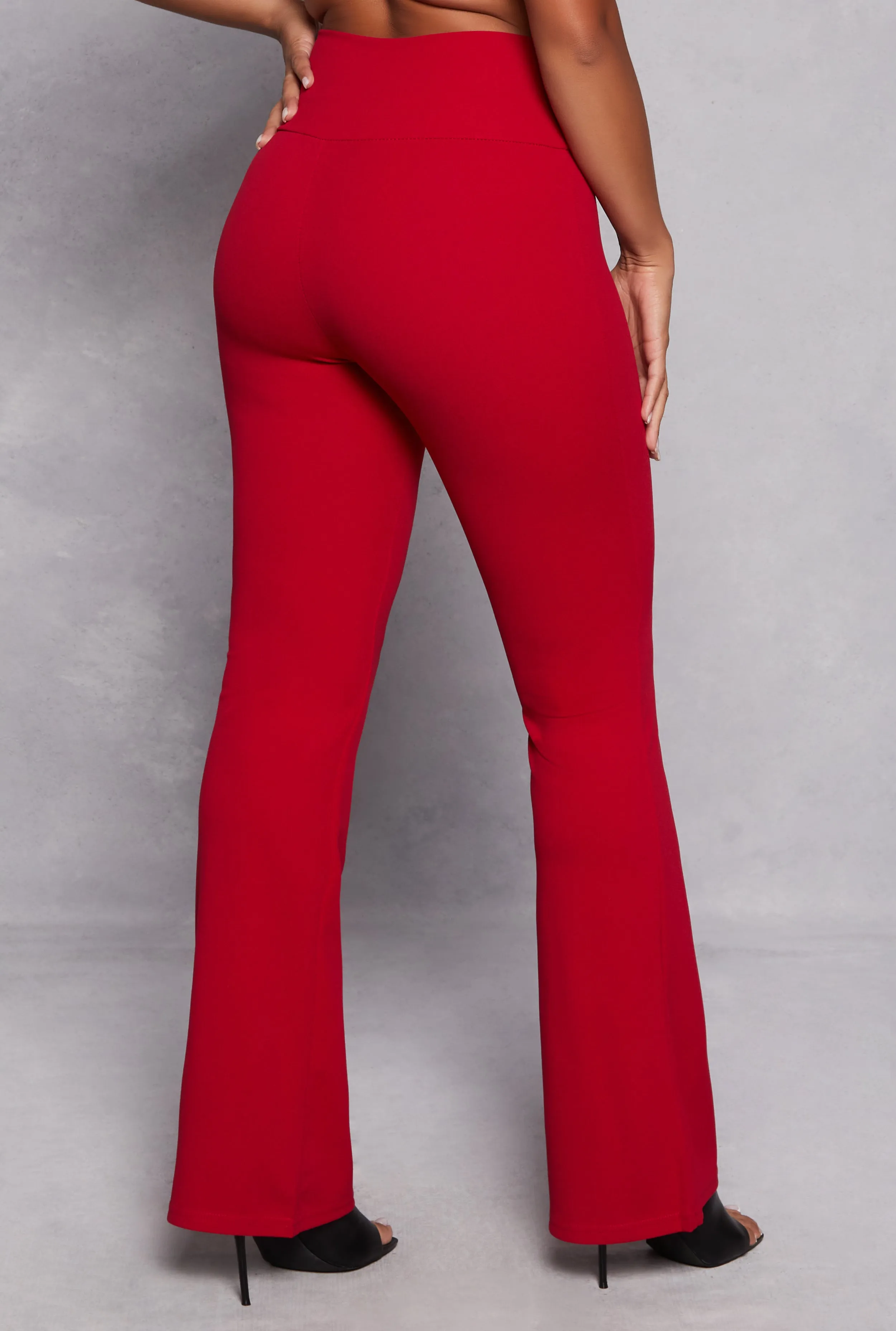 Crepe Knit High Waisted Flare Pants sold by Rainbow product image thumbnail 3